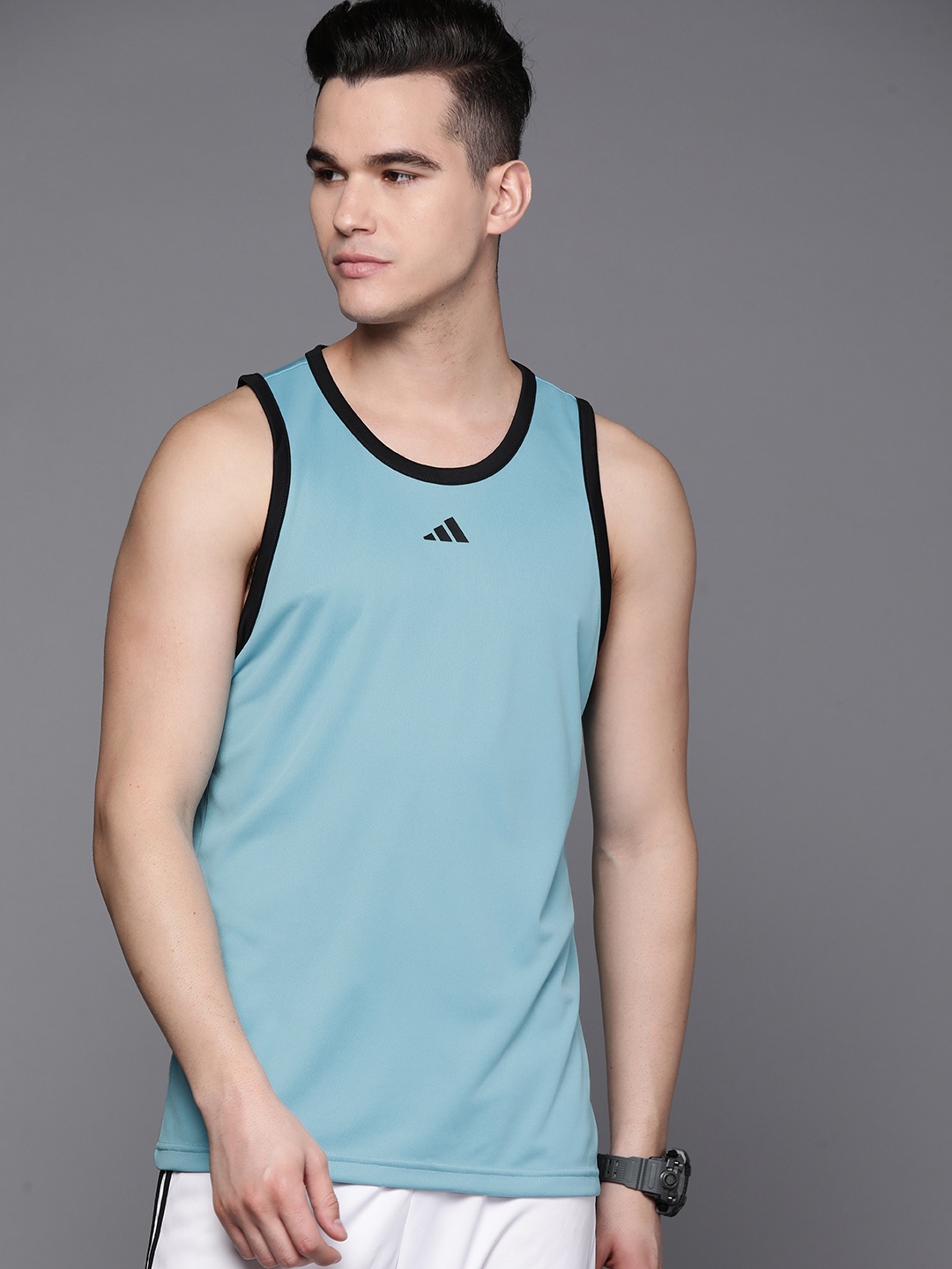 

ADIDAS Men Aeroready 3G Speed Tank Basketball T-shirt, Blue