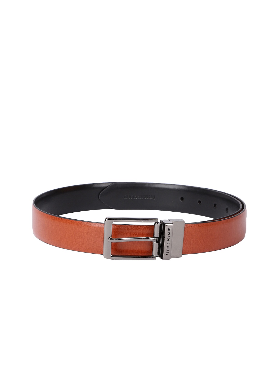 

Peter England Men Solid Leather Reversible Formal Belt, Brown