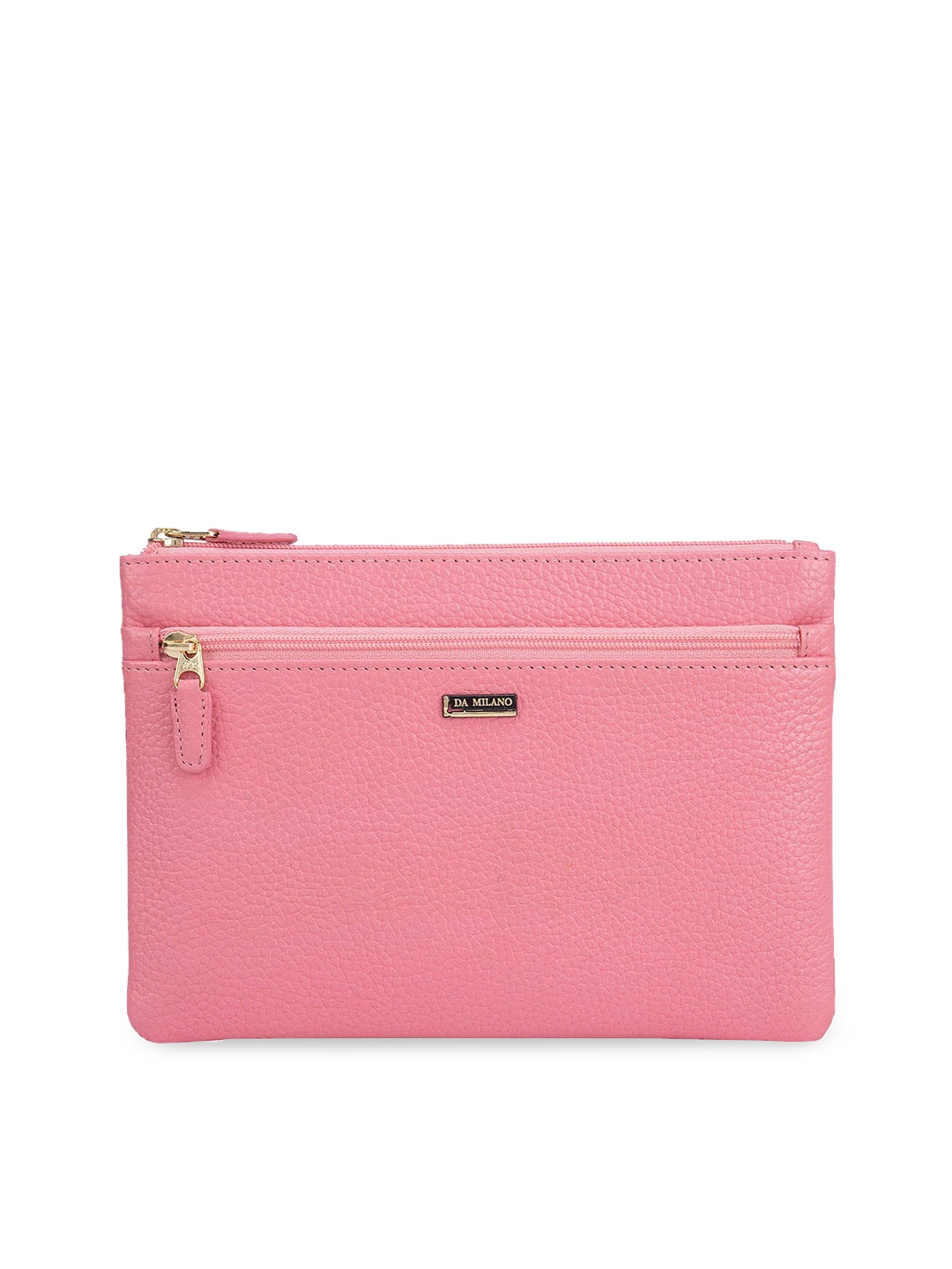 

Da Milano Men Pink Solid Leather Travel Pouch