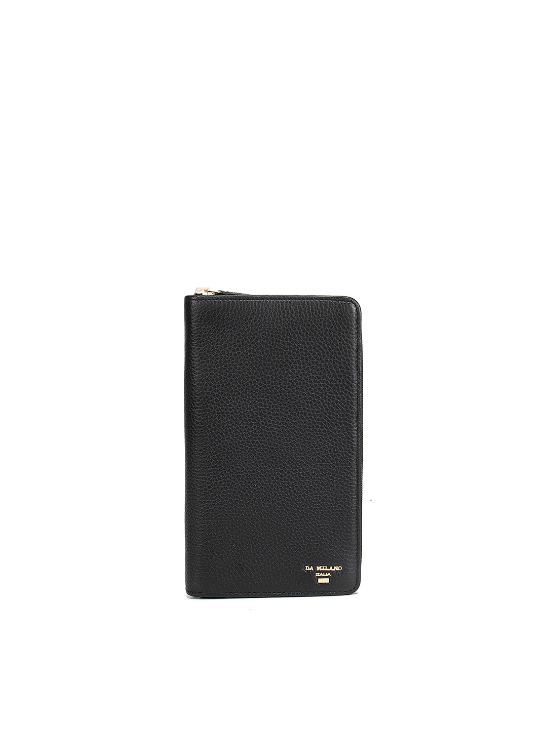 

Da Milano Men Black Solid Genuine Leather Passport Cover