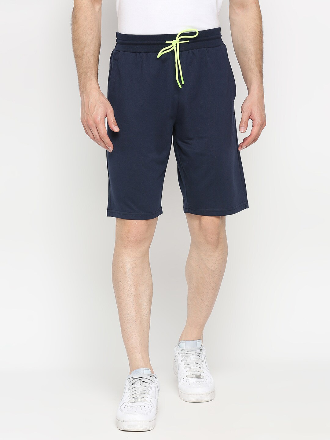 

UnderJeans by Spykar Men Navy Blue Solid Lounge Shorts