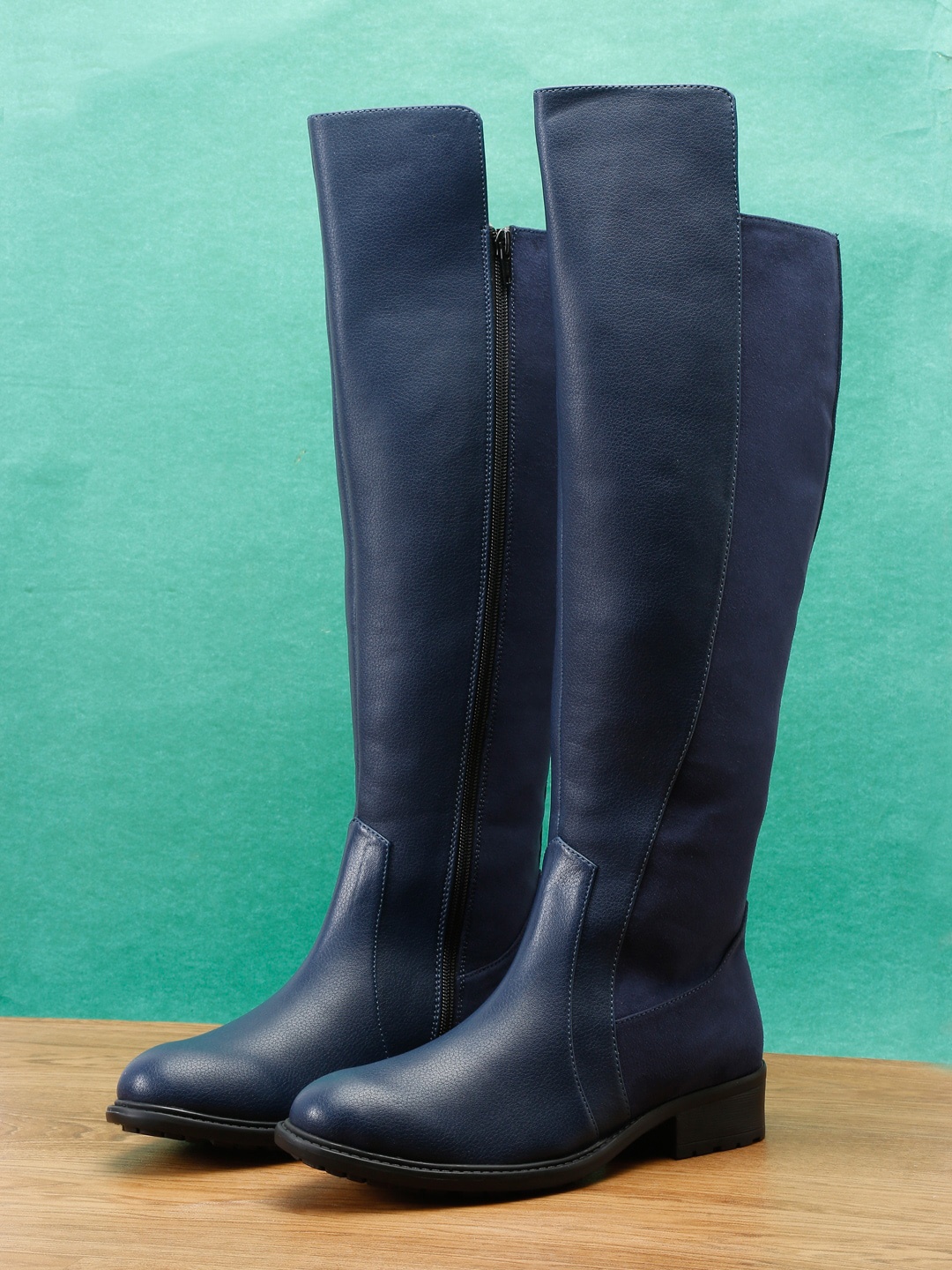 

Roadster Women Blue Solid High-Top Boots