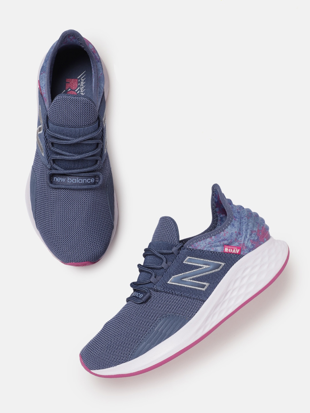 

New Balance Women ROAV V1 Woven Design Running Shoes, Blue