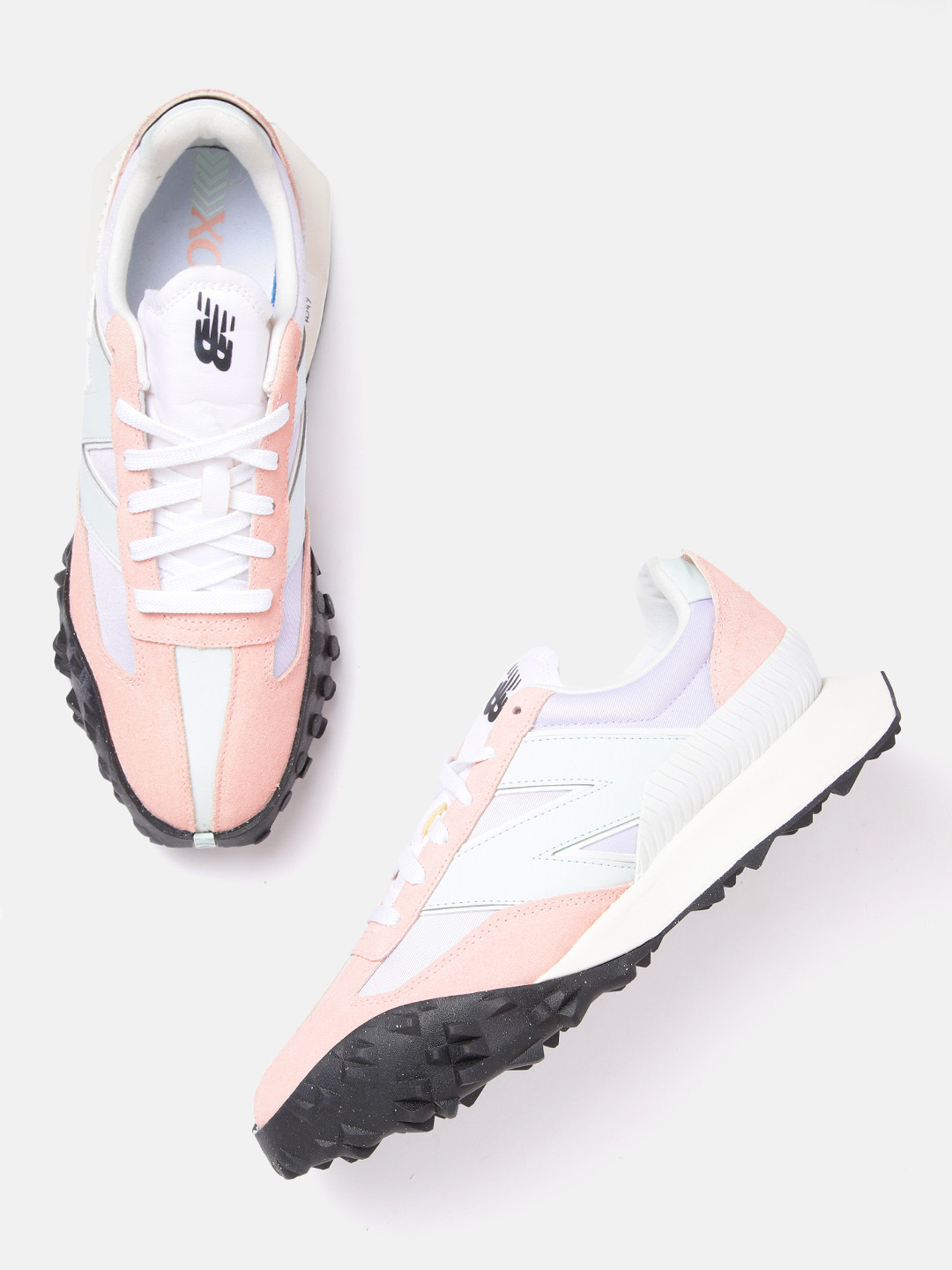 

New Balance Men Colourblocked Sneakers, Peach