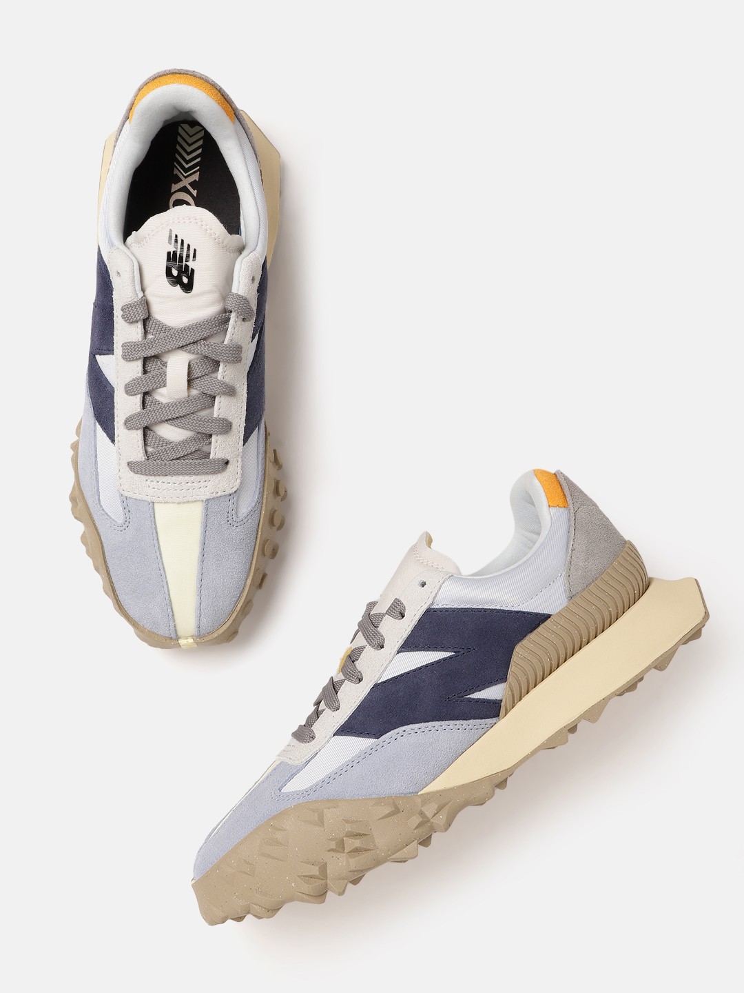 

New Balance Men Colourblocked Sneakers, Blue