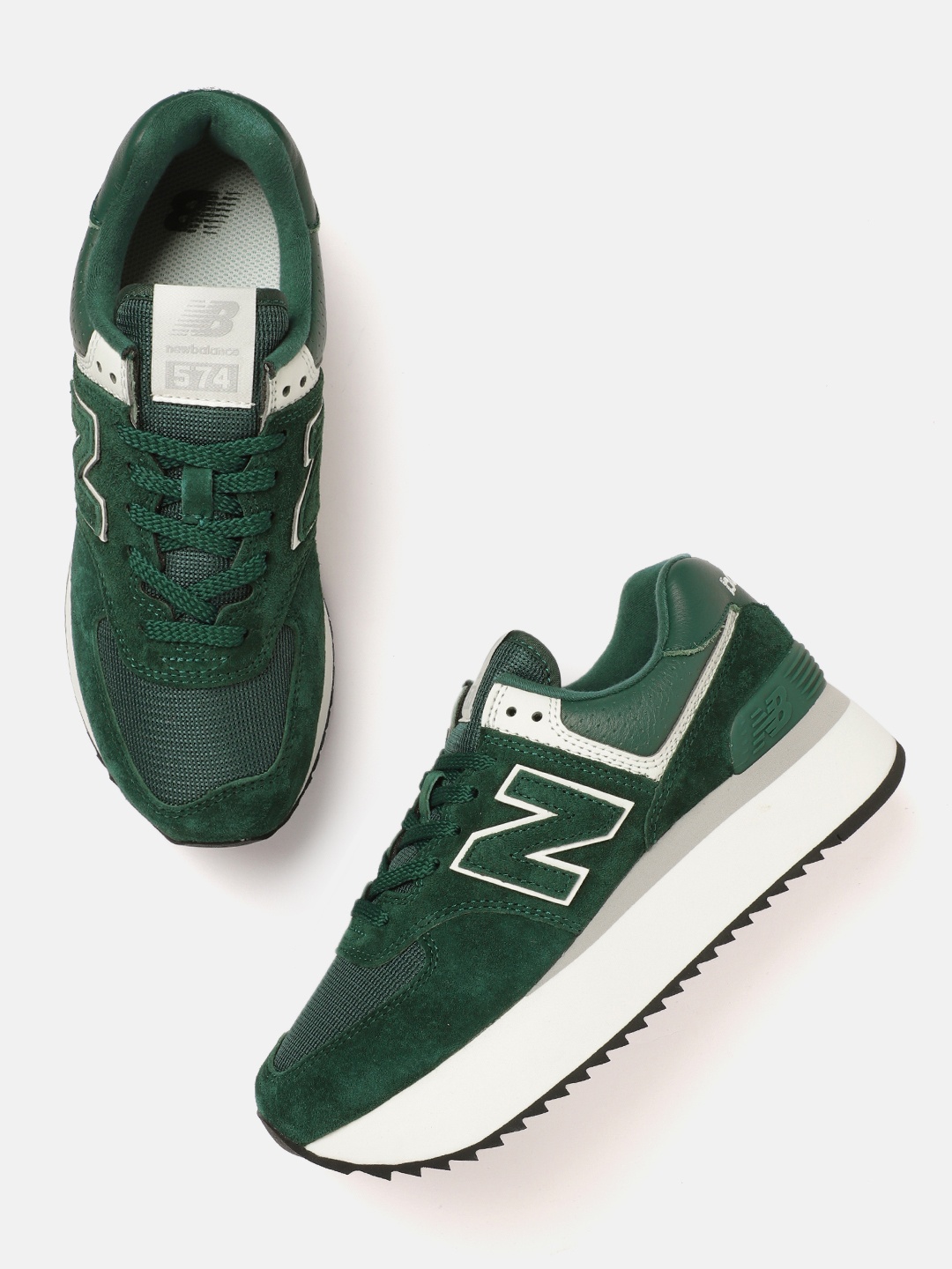

New Balance Women Woven Design Sports Shoes, Green