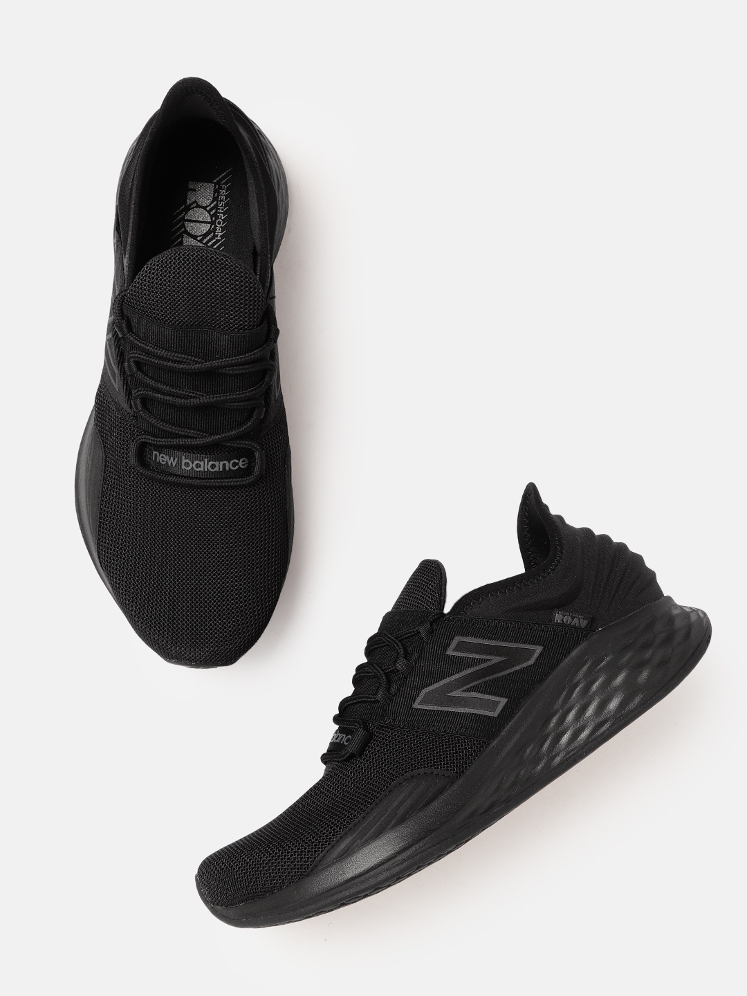

New Balance Men Woven Design Roav V1 Running Shoes, Black