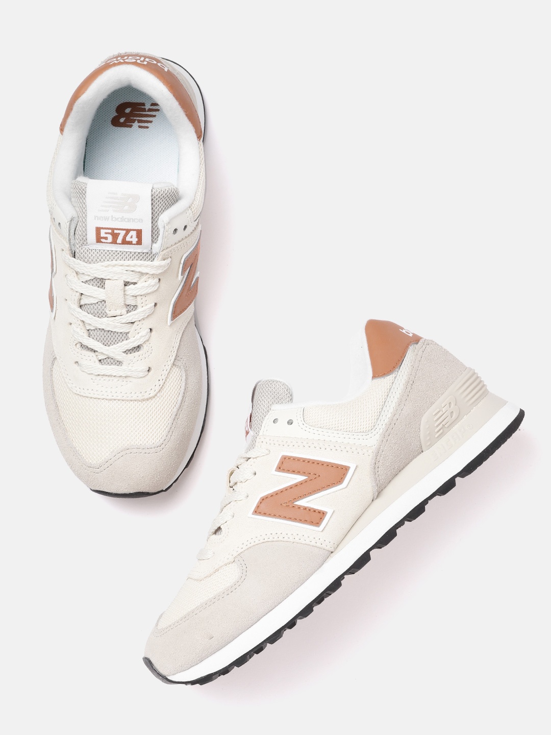 

New Balance Women Suede Sneakers, Beige
