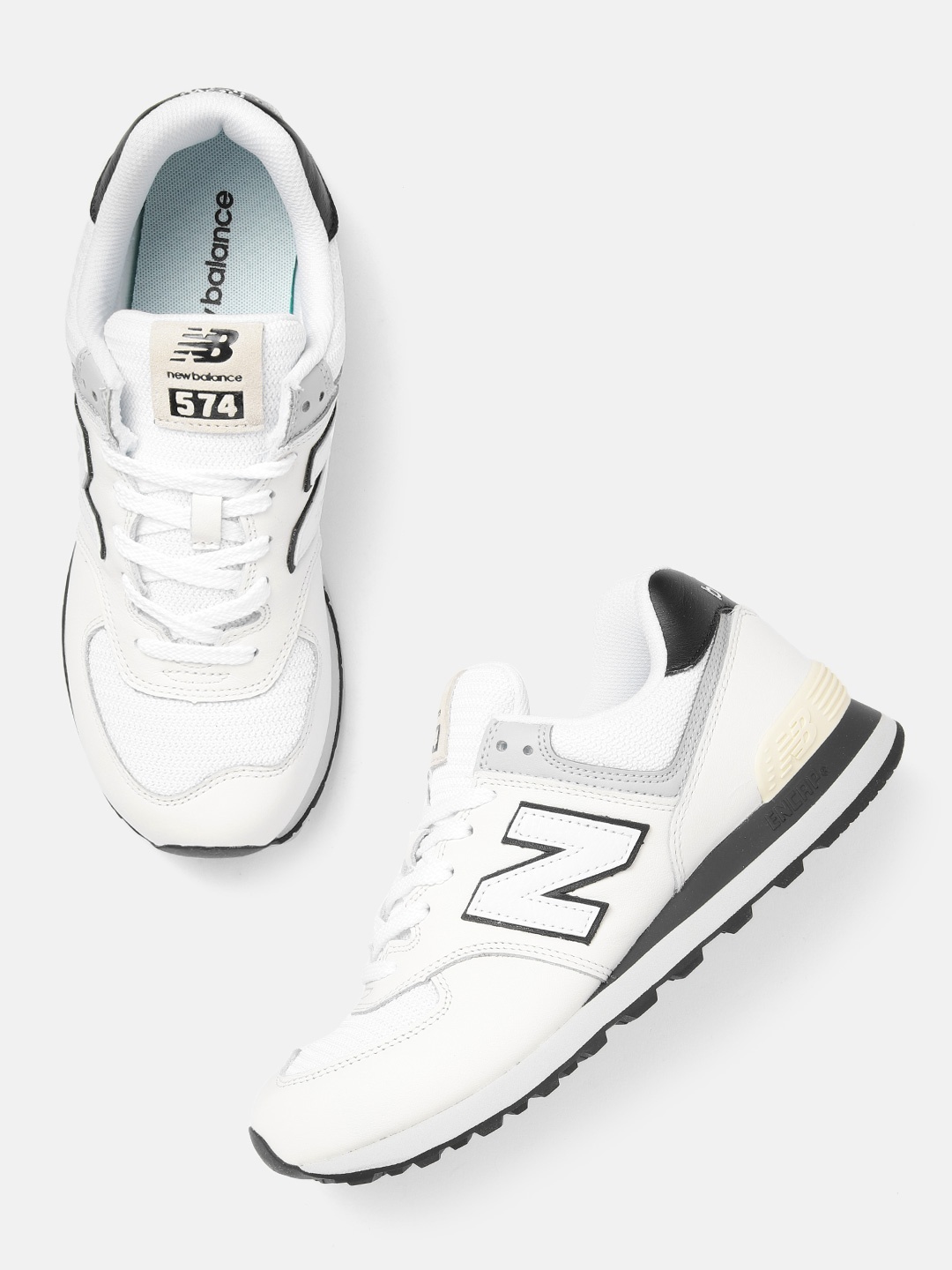 

New Balance Men Woven Design Suede Sneakers, White