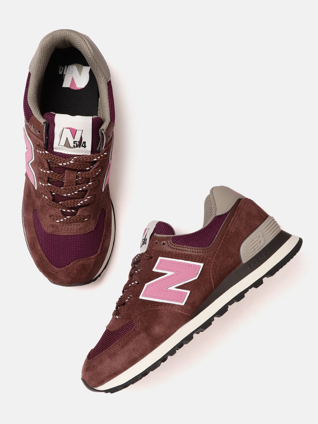 

New Balance Men Colourblocked Sneakers, Brown
