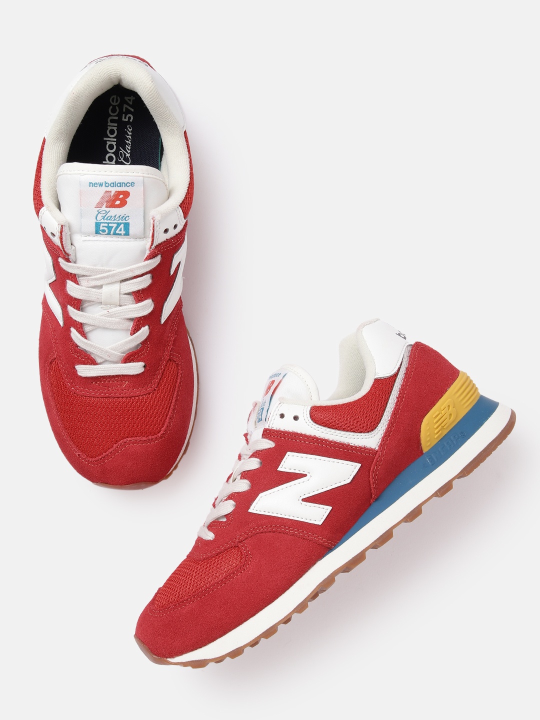 

New Balance Men Woven Design Sneakers, Red