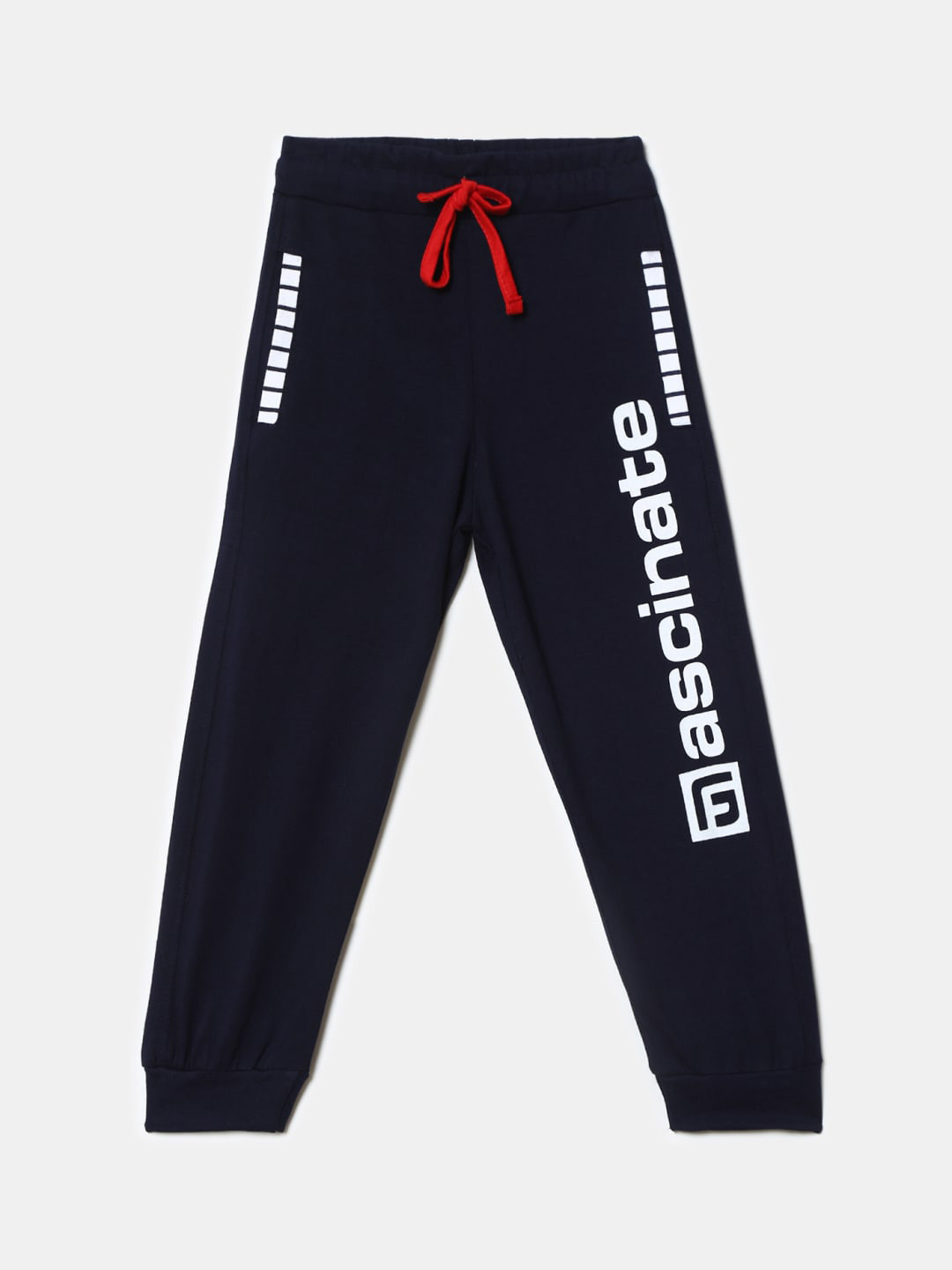 

V-Mart Boys Printed Cotton Joggers, Navy blue