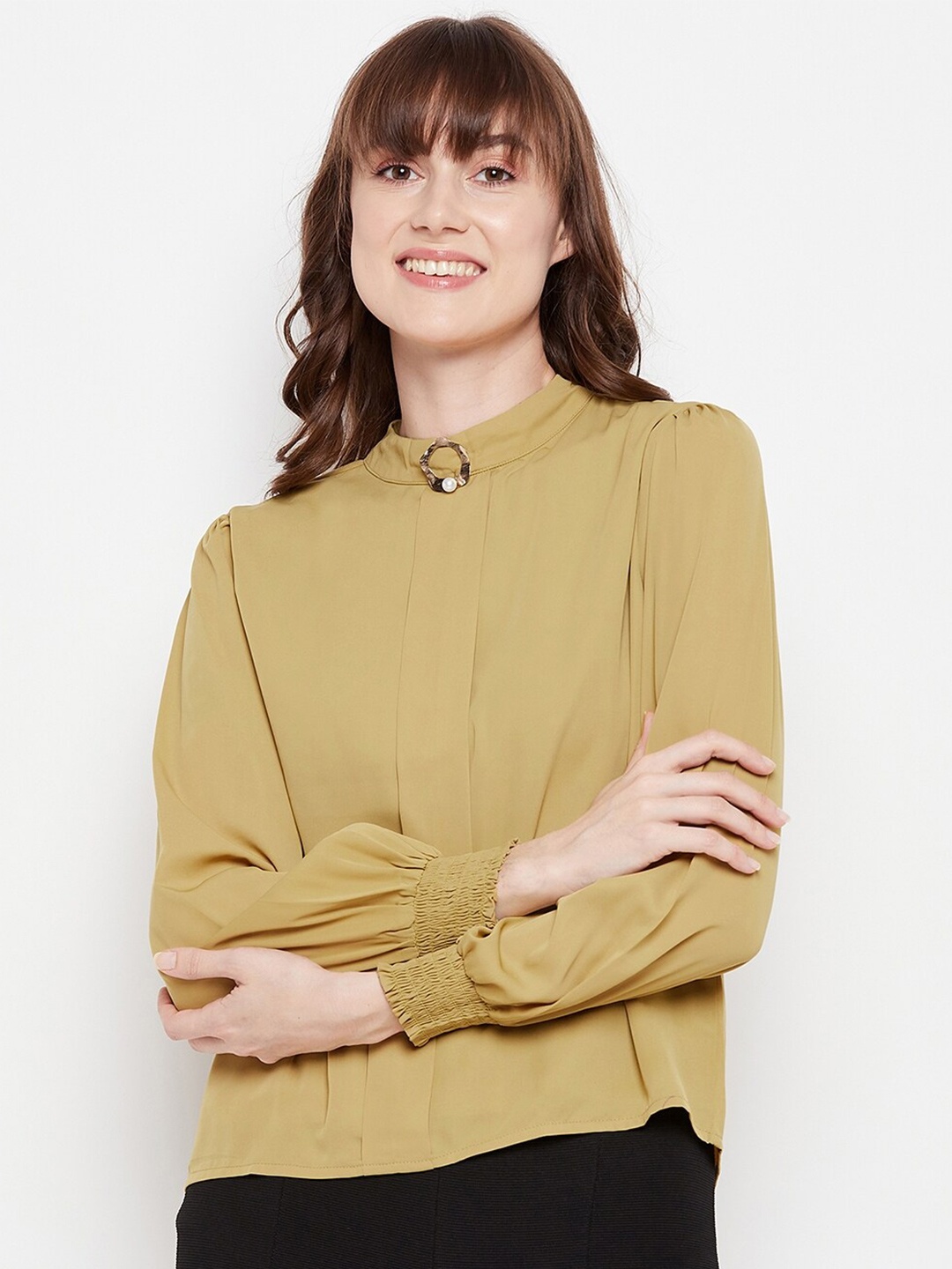 

Madame Woman High Neck Top, Green