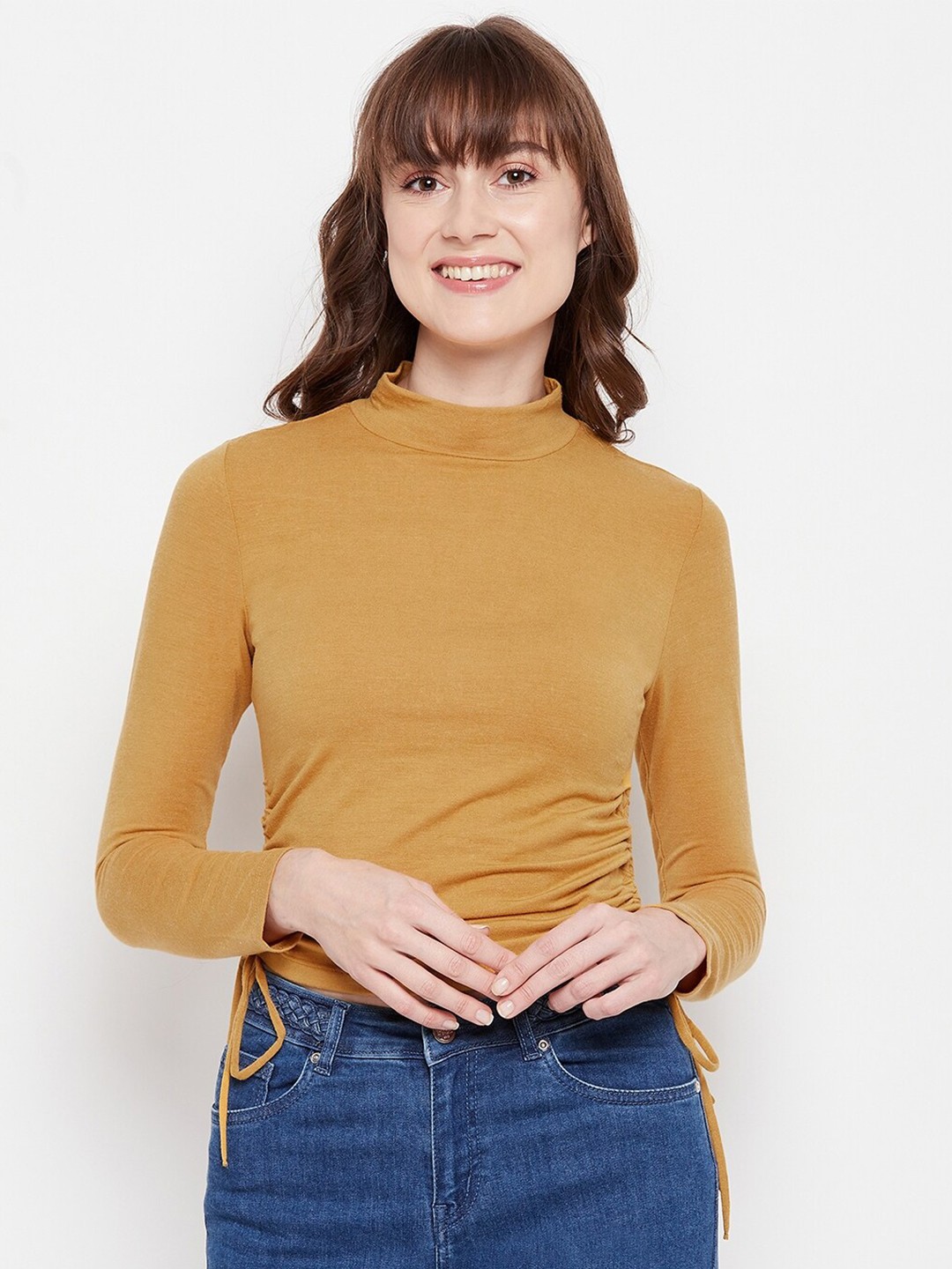 

Madame Woman High Neck Top, Mustard