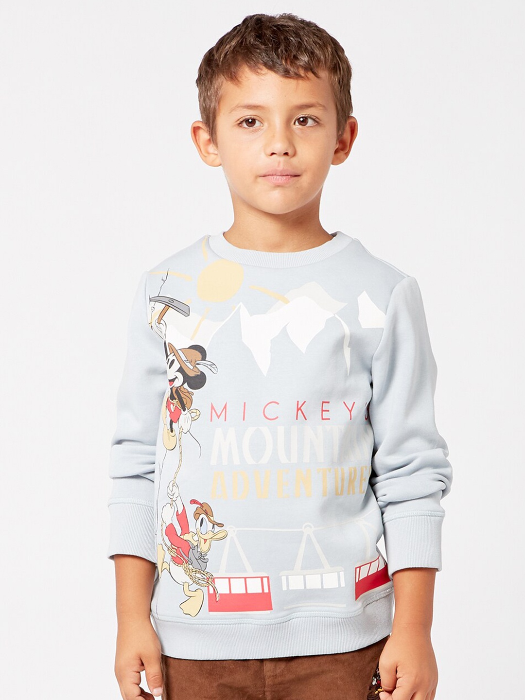 

One Friday Boys Blue Mickey Printed Sweatshirt