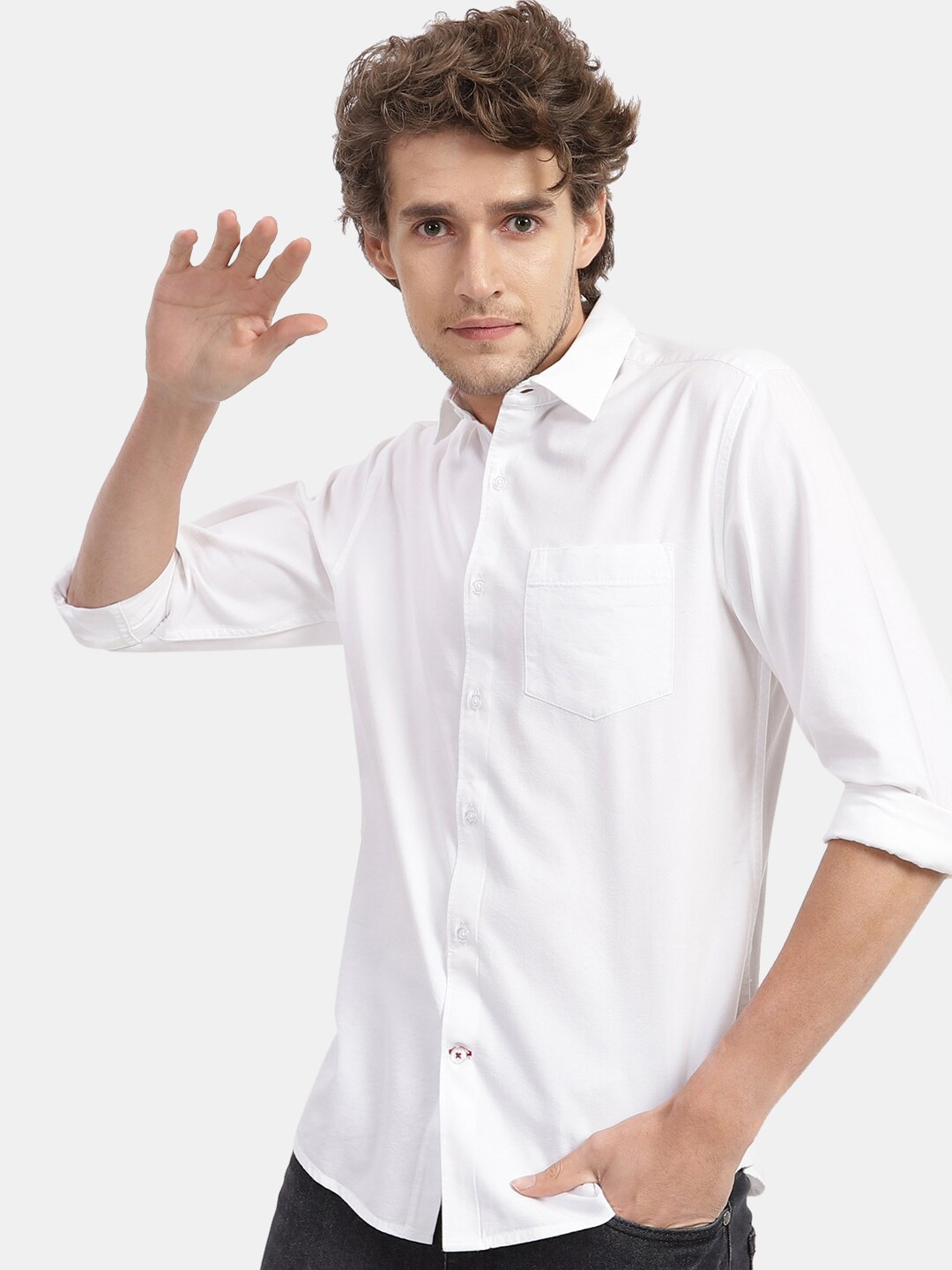 

VASTRADO Men White Casual Shirt