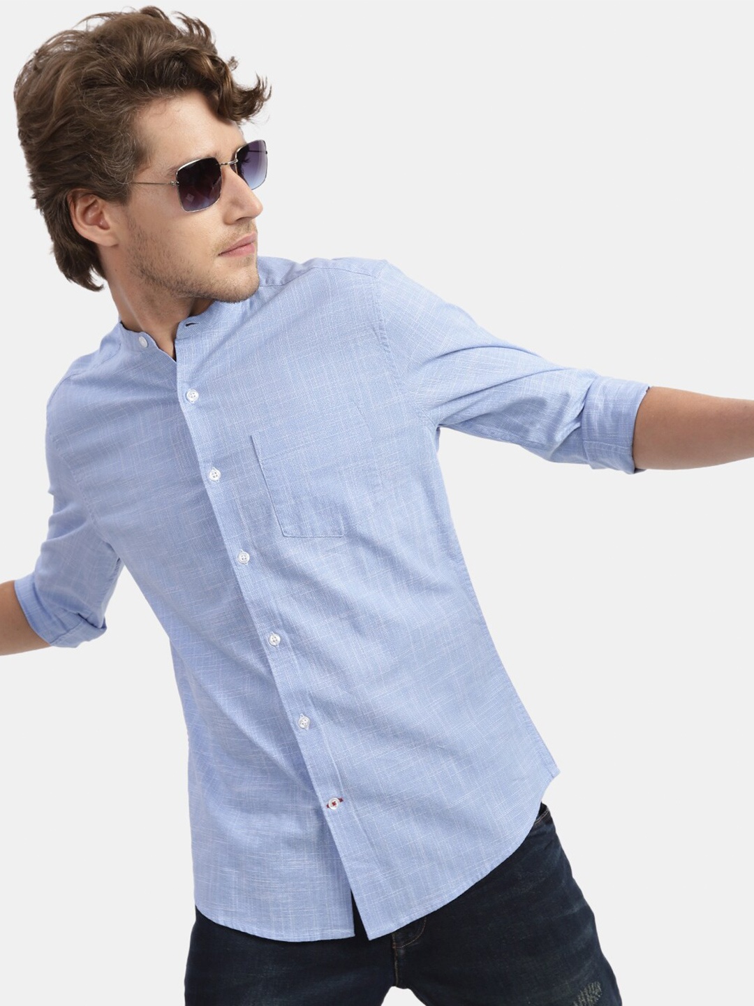 

VASTRADO Men Blue Casual Shirt