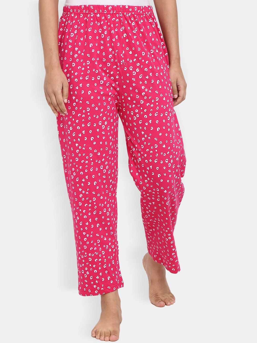 

V-Mart Women Printed Cotton Lounge Pant, Fuchsia