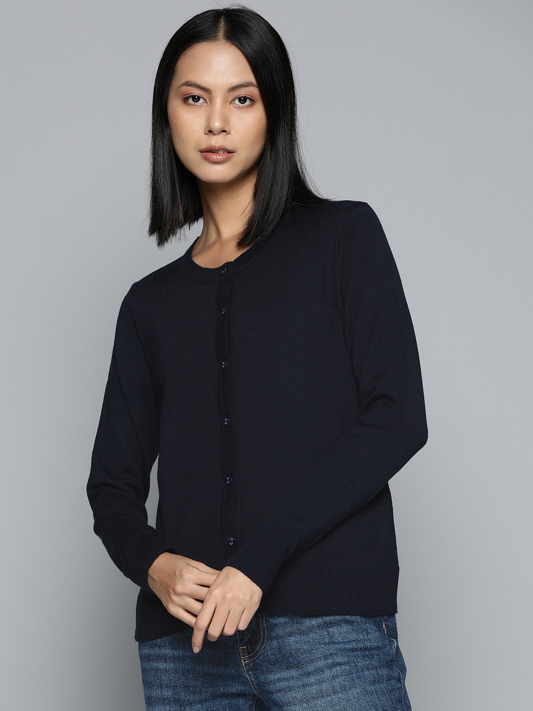 

ether Women Navy Blue Cardigan