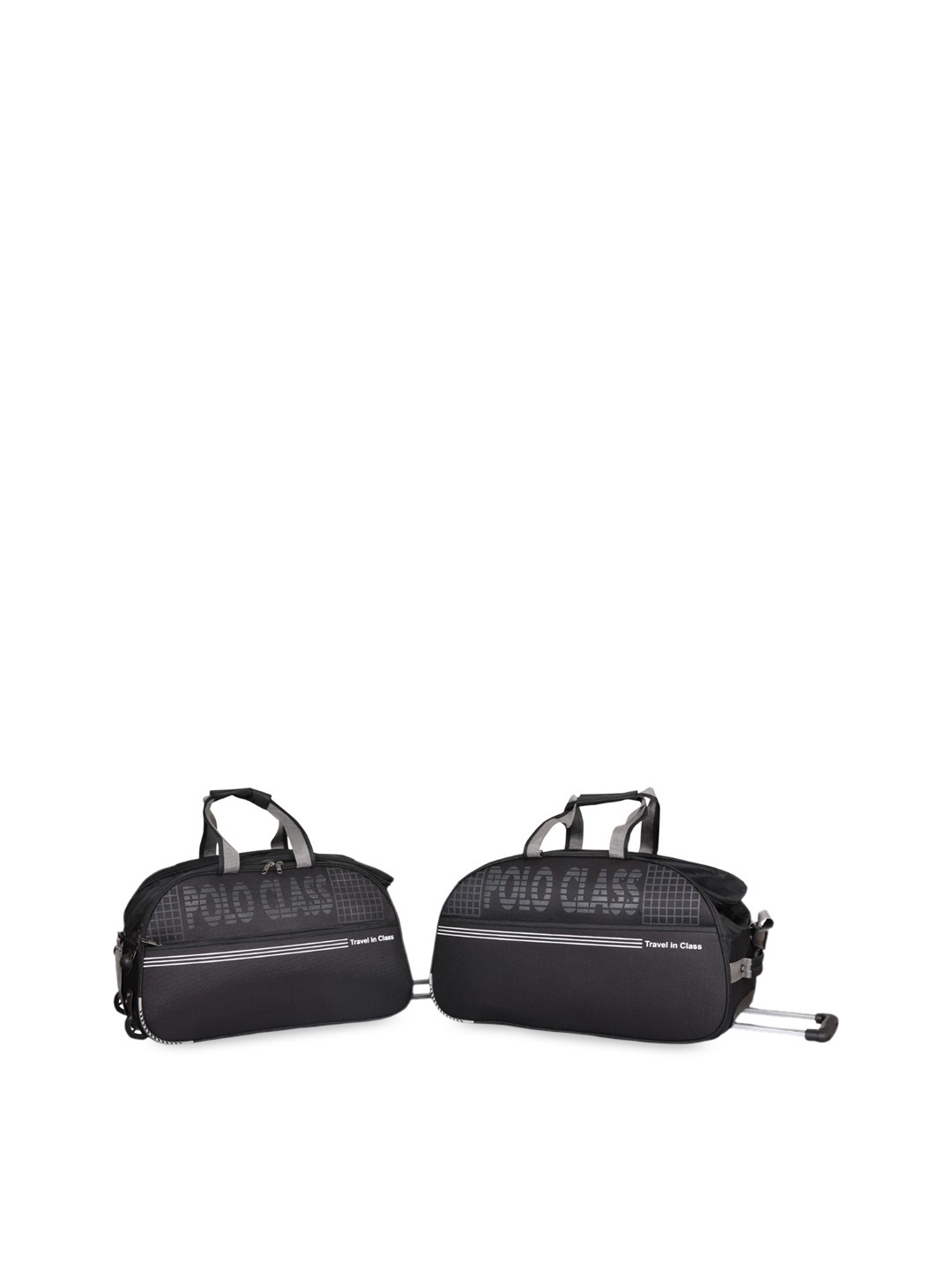 

Polo Class Set Of 3 Black Printed Soft-Sided Medium Trolley Duffle Bag