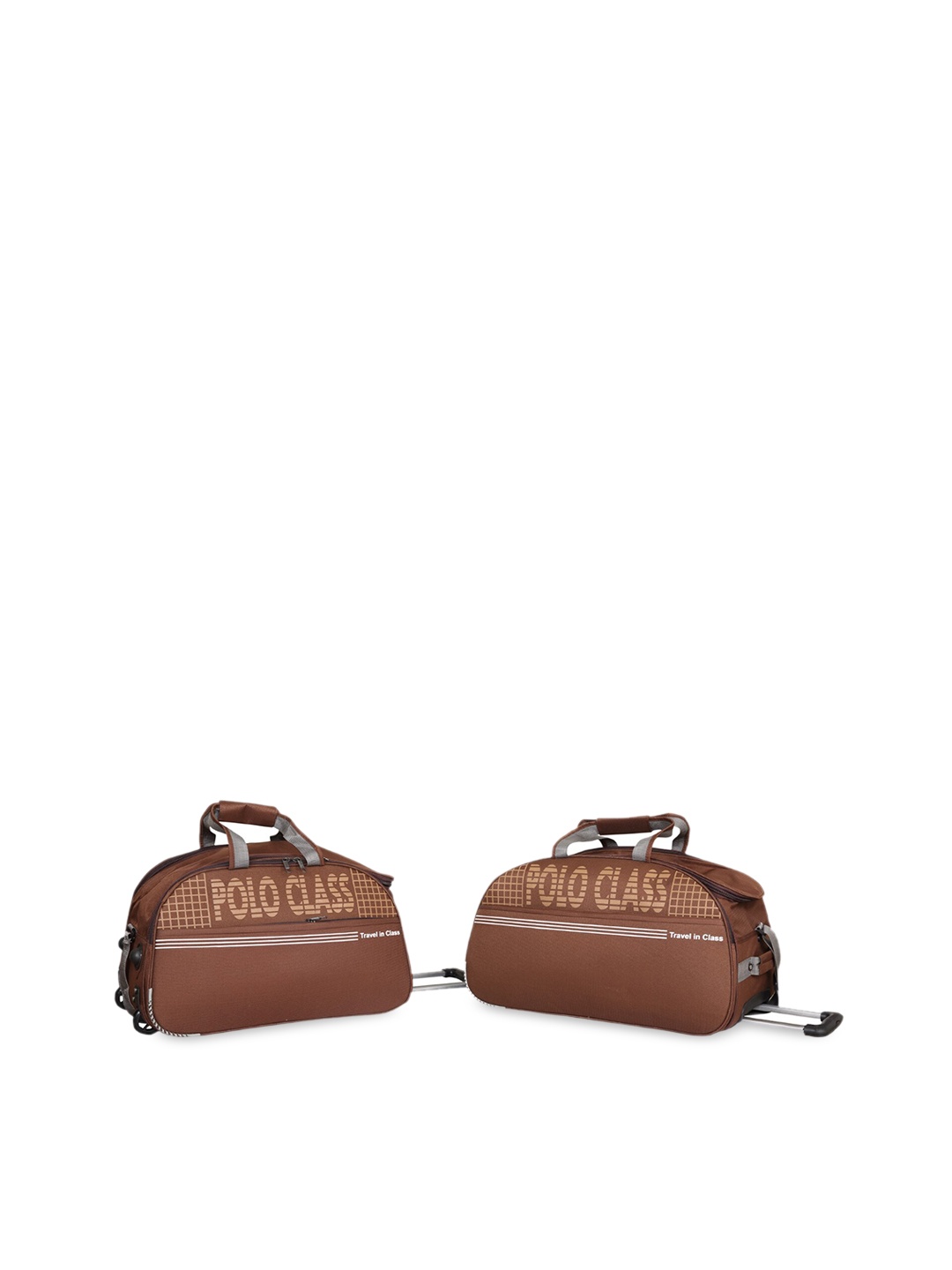 

Polo Class Set Of 2 Brown Solid Soft-Sided Medium Trolley Duffle Bag