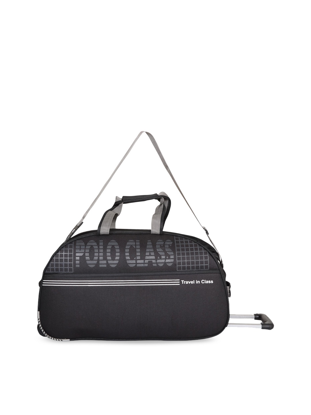 

Polo Class Black Textured Soft-Sided Medium Trolley Duffle Bag
