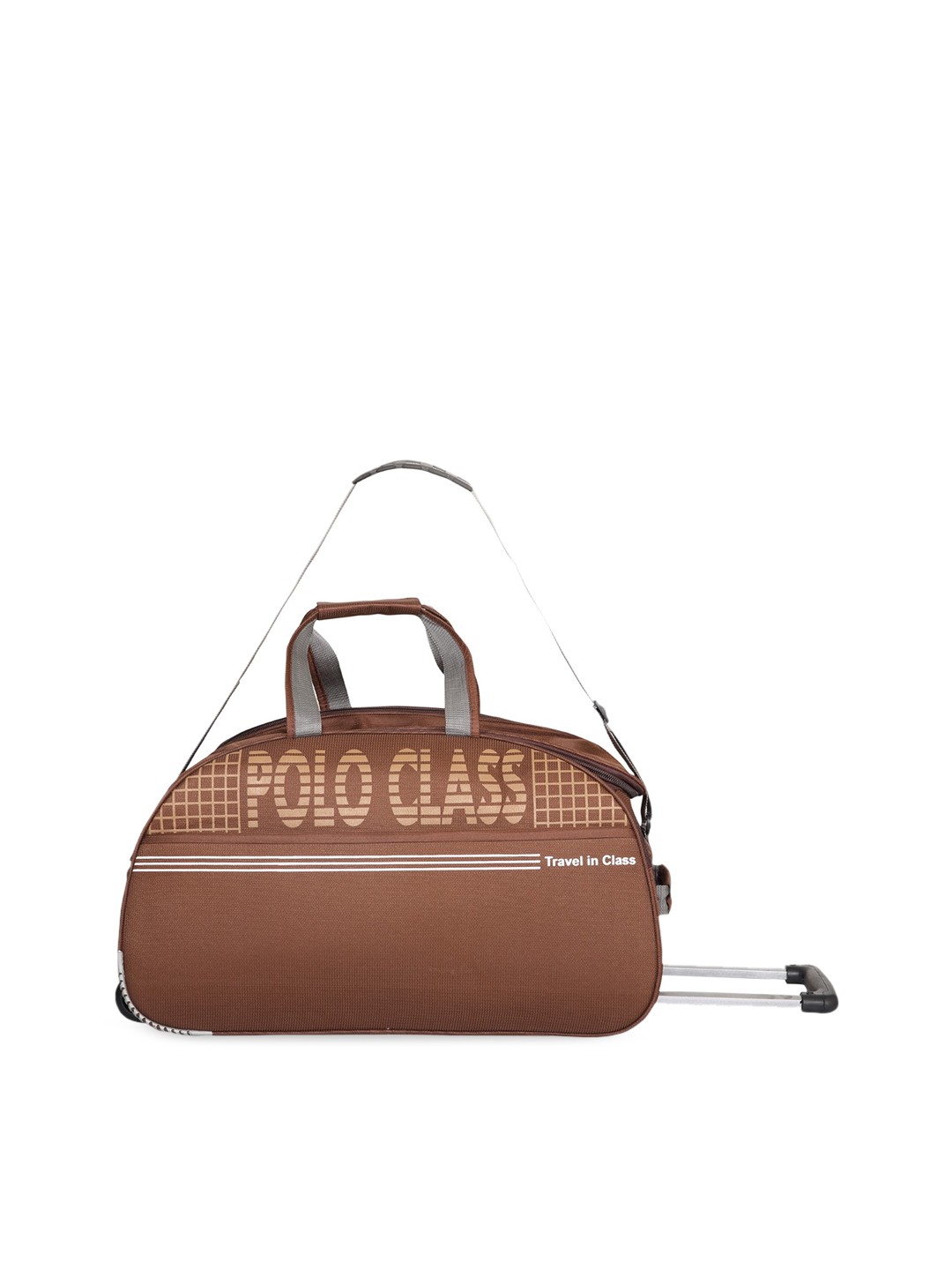 

Polo Class Brown Solid Large Duffle Trolley Bag