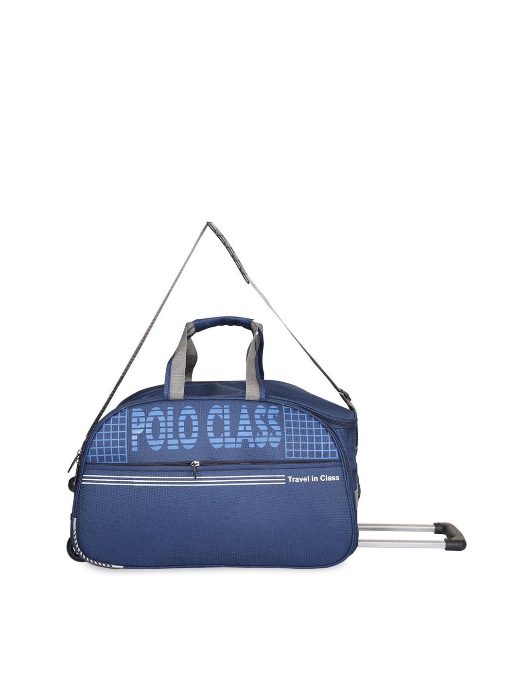 

Polo Class Navy Blue Solid Medium Duffle Trolley Bag