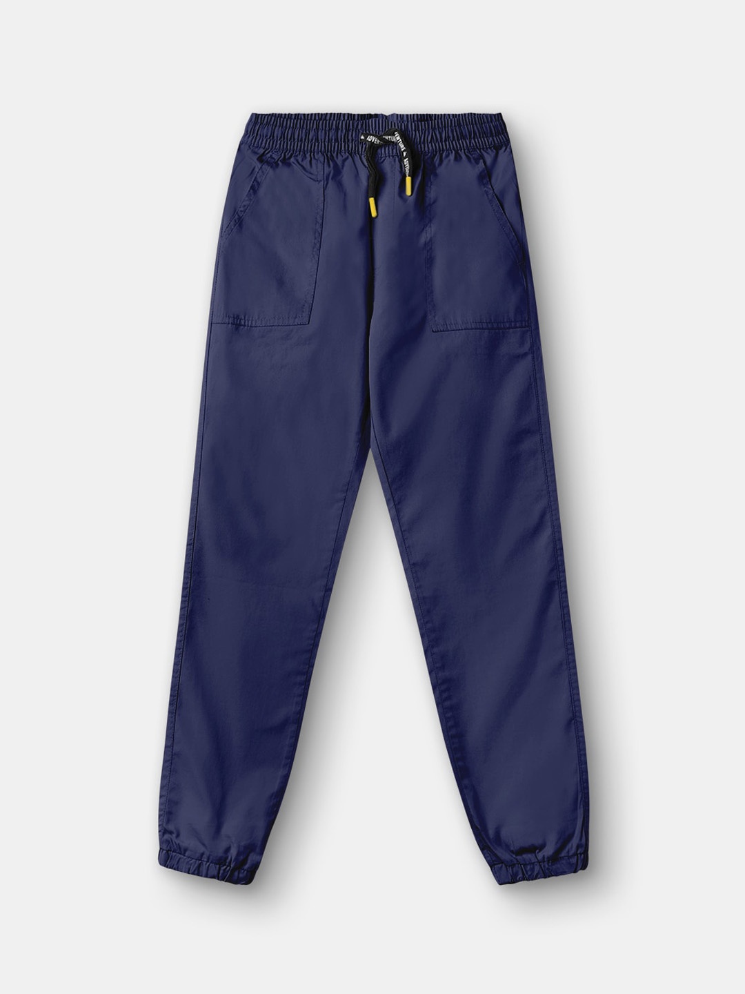 

R&B Boys Navy Blue Solid Cotton Joggers