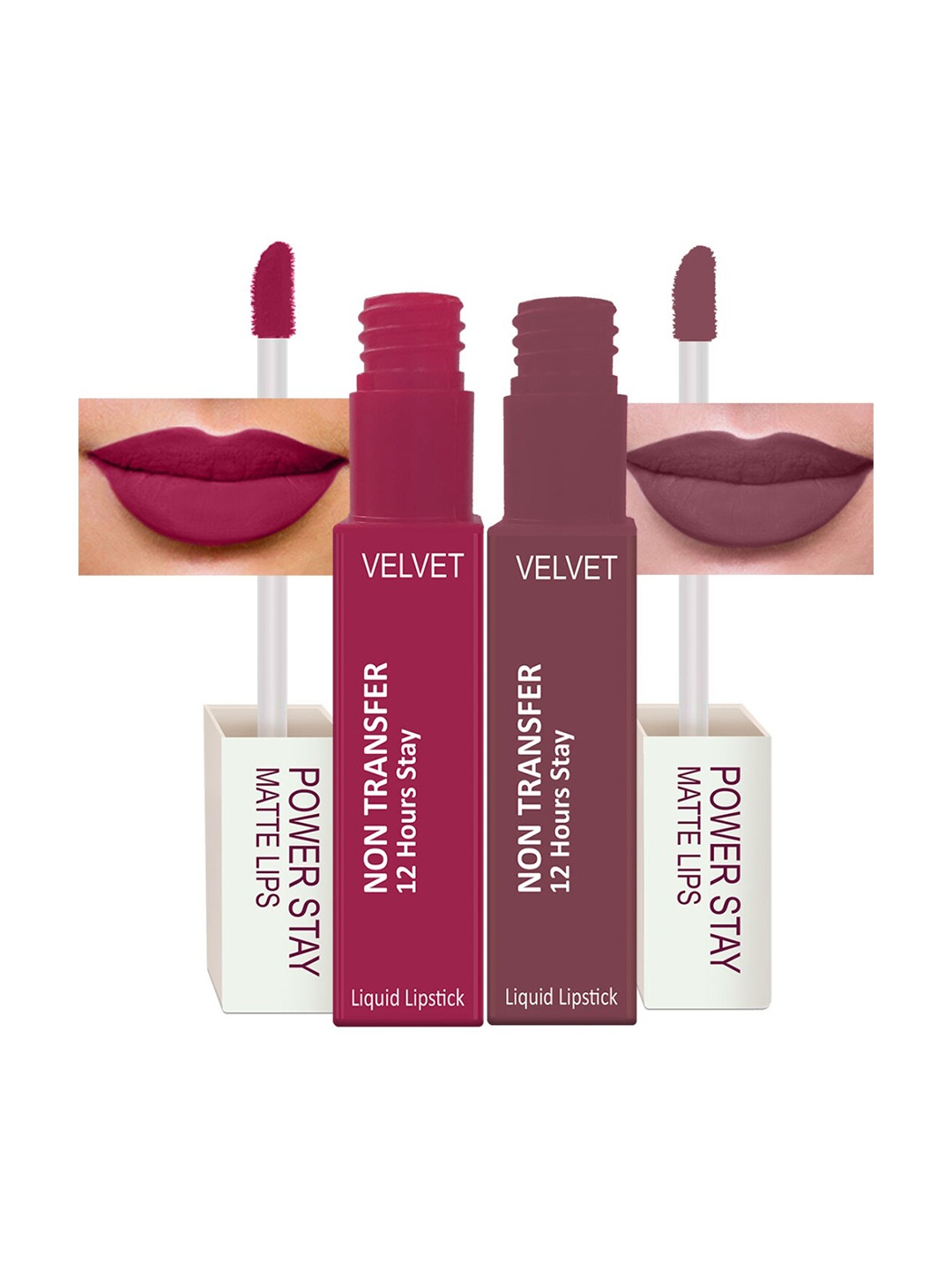 

PERPAA Set Of 2 Waterproof Liquid Matte Power Stay Lipstick 100gm, Multi