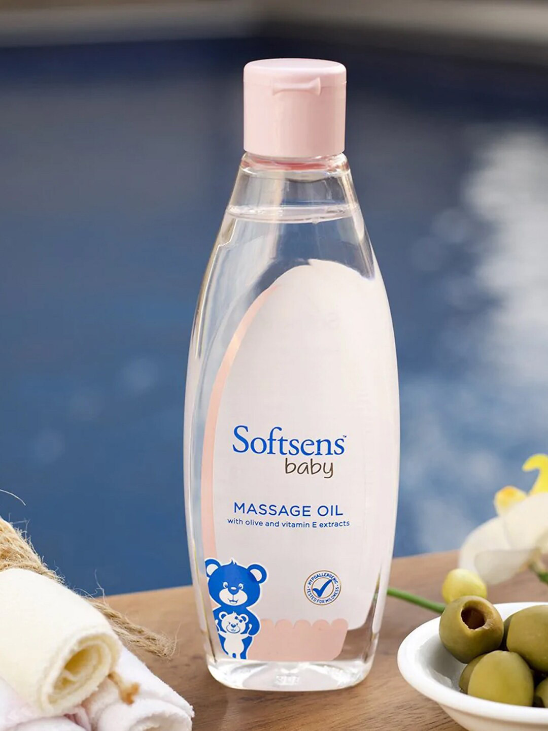 

Softsens Baby Set Of 3 Olive & Vitamin E Extracts Massage Oil 200ml, Transparent