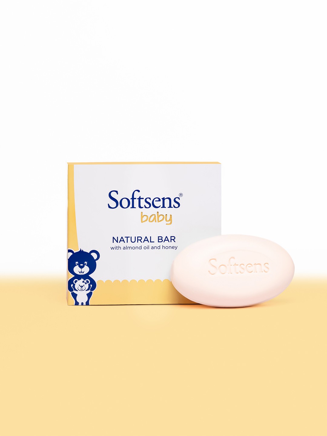 

Softsens Set Of 3 Natural Almond Oil & Honey Baby Bar Soap 300g, White