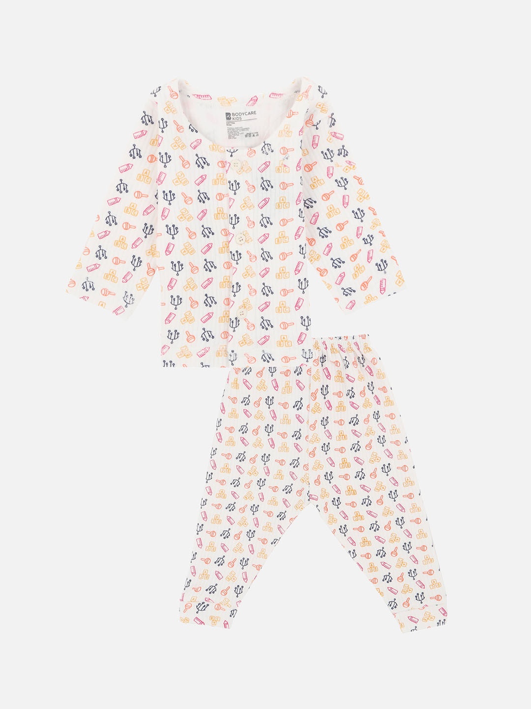 

Bodycare Kids Infants Assorted Printed Cotton Thermal Set, White