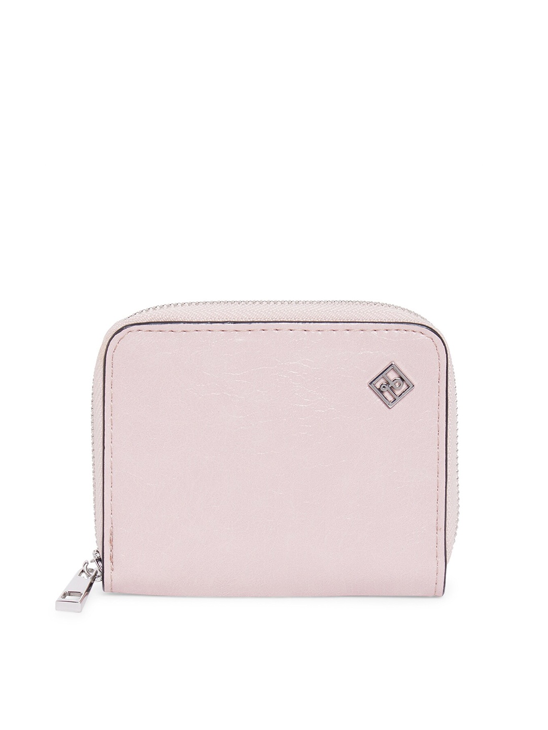 

Call It Spring Women Pink & Silver-Toned PU Zip Around Wallet