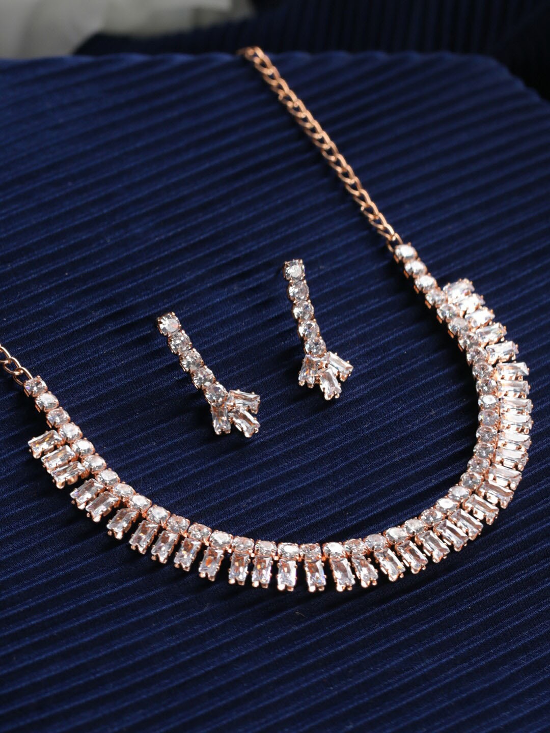 

Priyaasi Women Rose Gold-Plated Jewellery Set