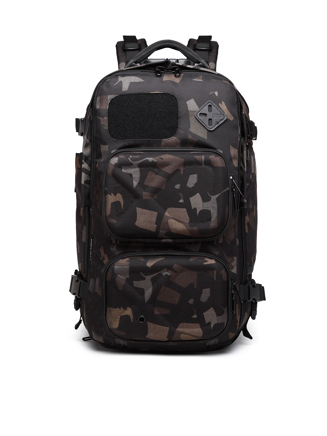 

OZUKO Equivoyage Camouflage Medium Soft Case Backpack, Black