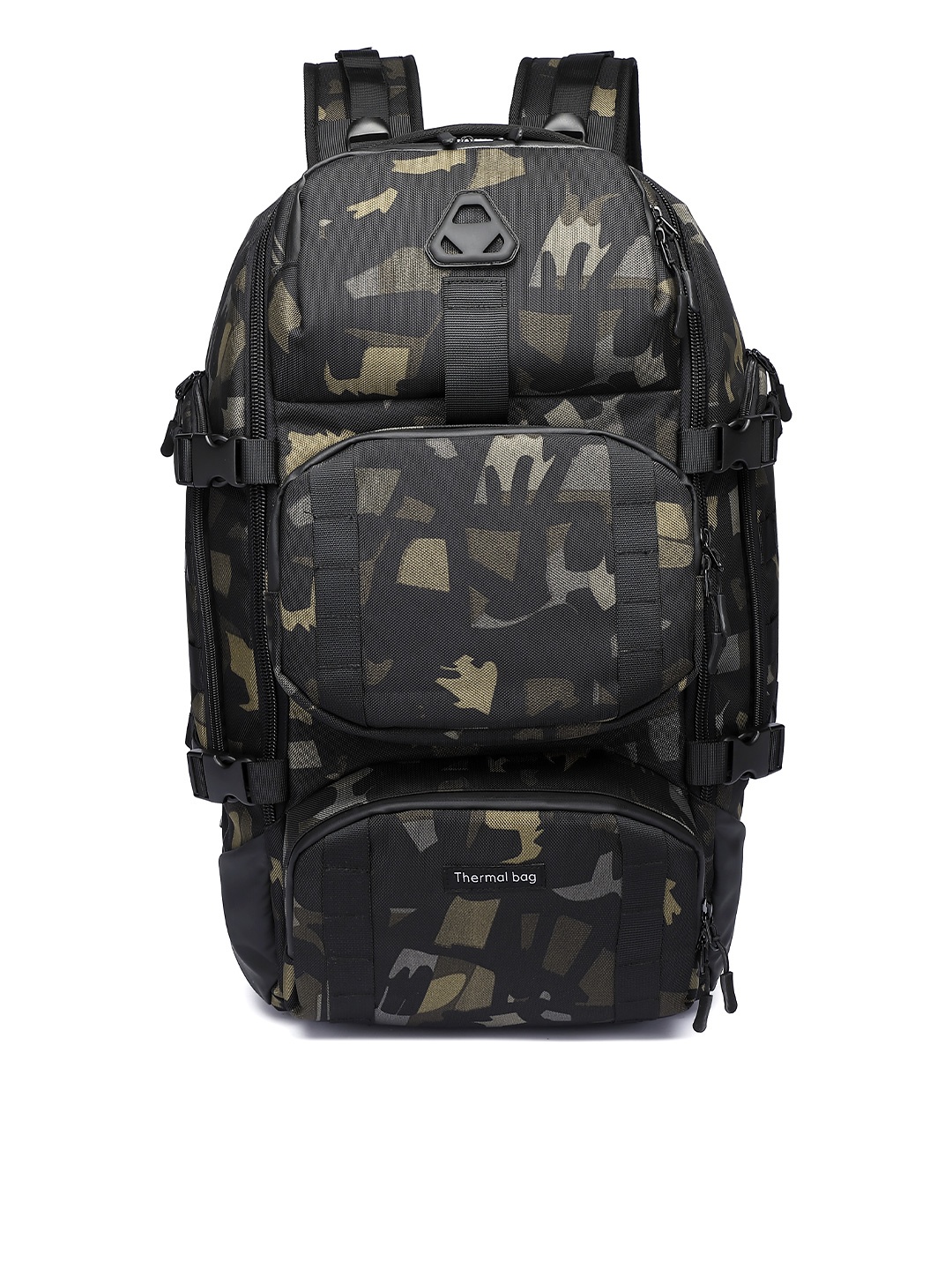 

OZUKO Happy Nomad Camo Soft One Size Backpack, Black