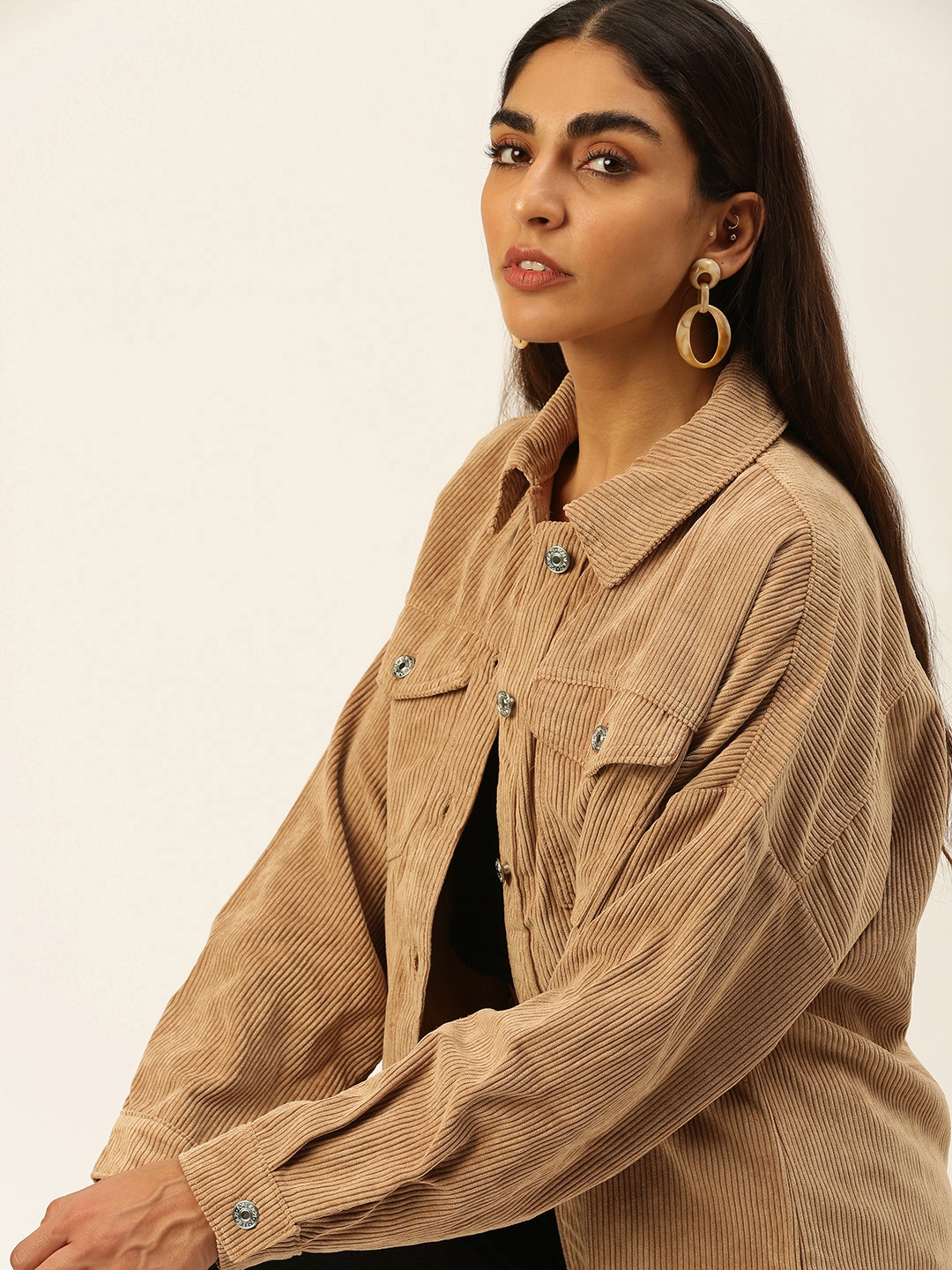 

FOREVER 21 Women Brown Denim Jacket
