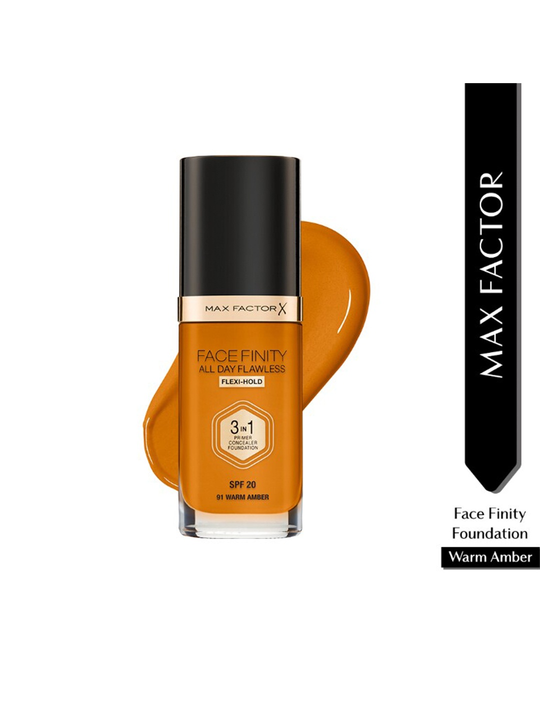 

Max Factor Face Finity All Day Flawless 3 In 1 Foundation 30ml - Warm Amber, Beige