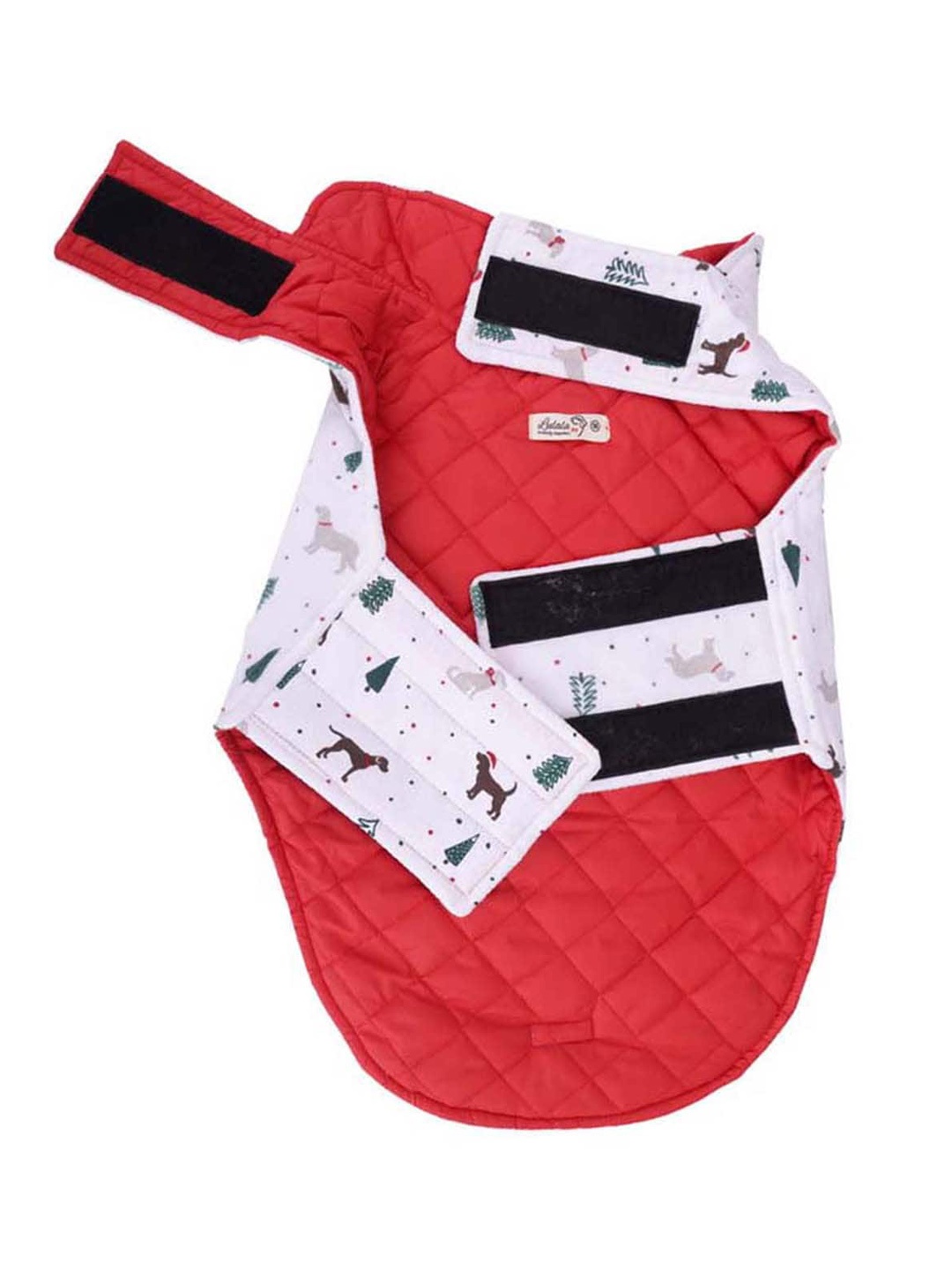 

Lulala White Printed Cotton Dog Jacket