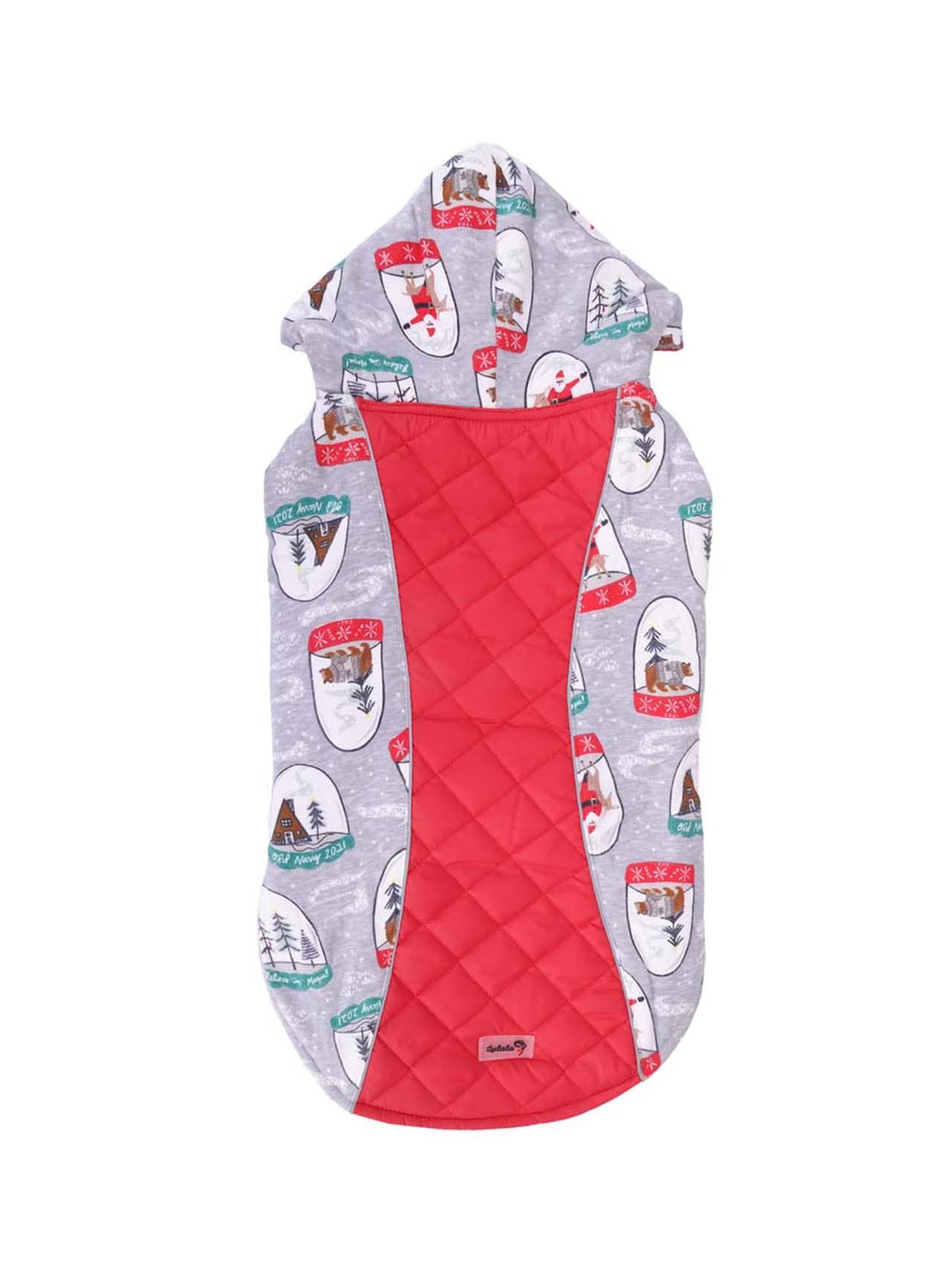 

Lulala Grey & Fuchsia Pink Printed Cotton Dog Jackets