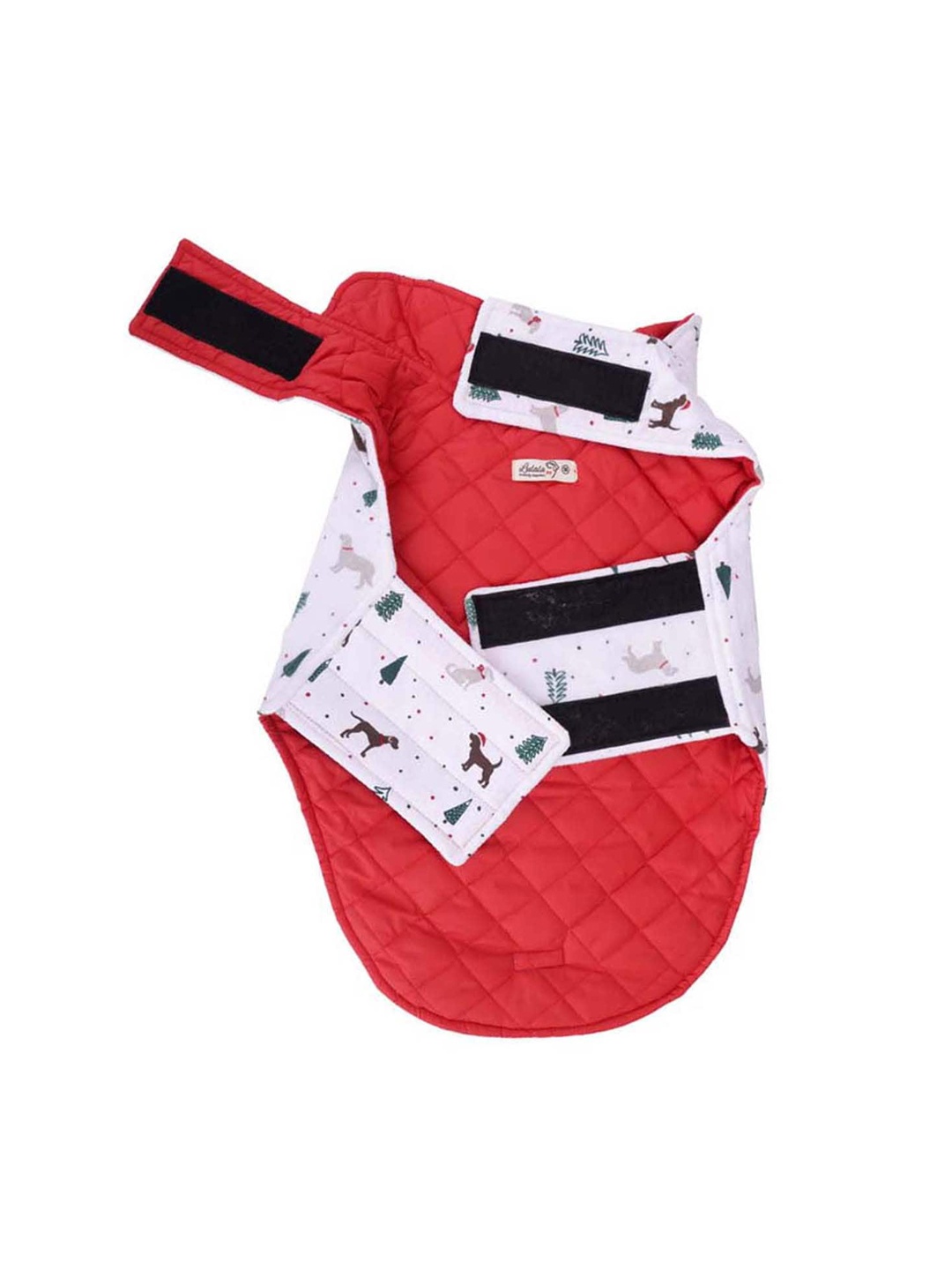 

Lulala White & Red Printed Cotton Dog Jacket