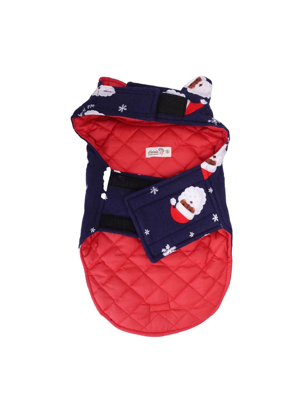 

Lulala Kids Blue & Red Printed Cotton Dog Jacket