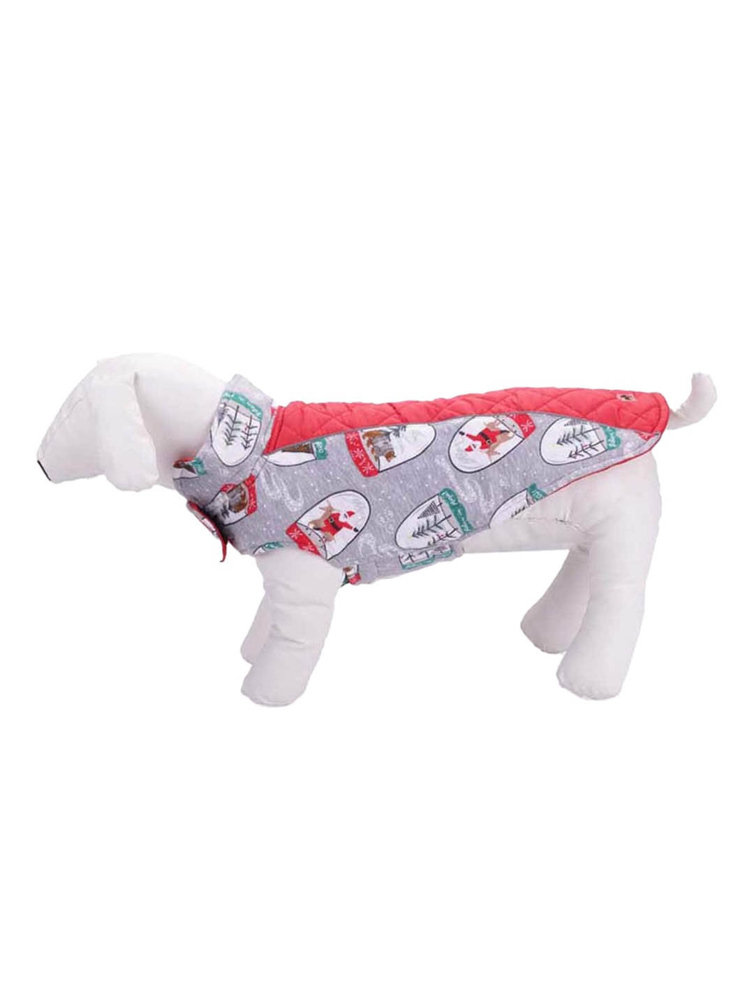 

Lulala Grey Printed Cotton Dog Jackets