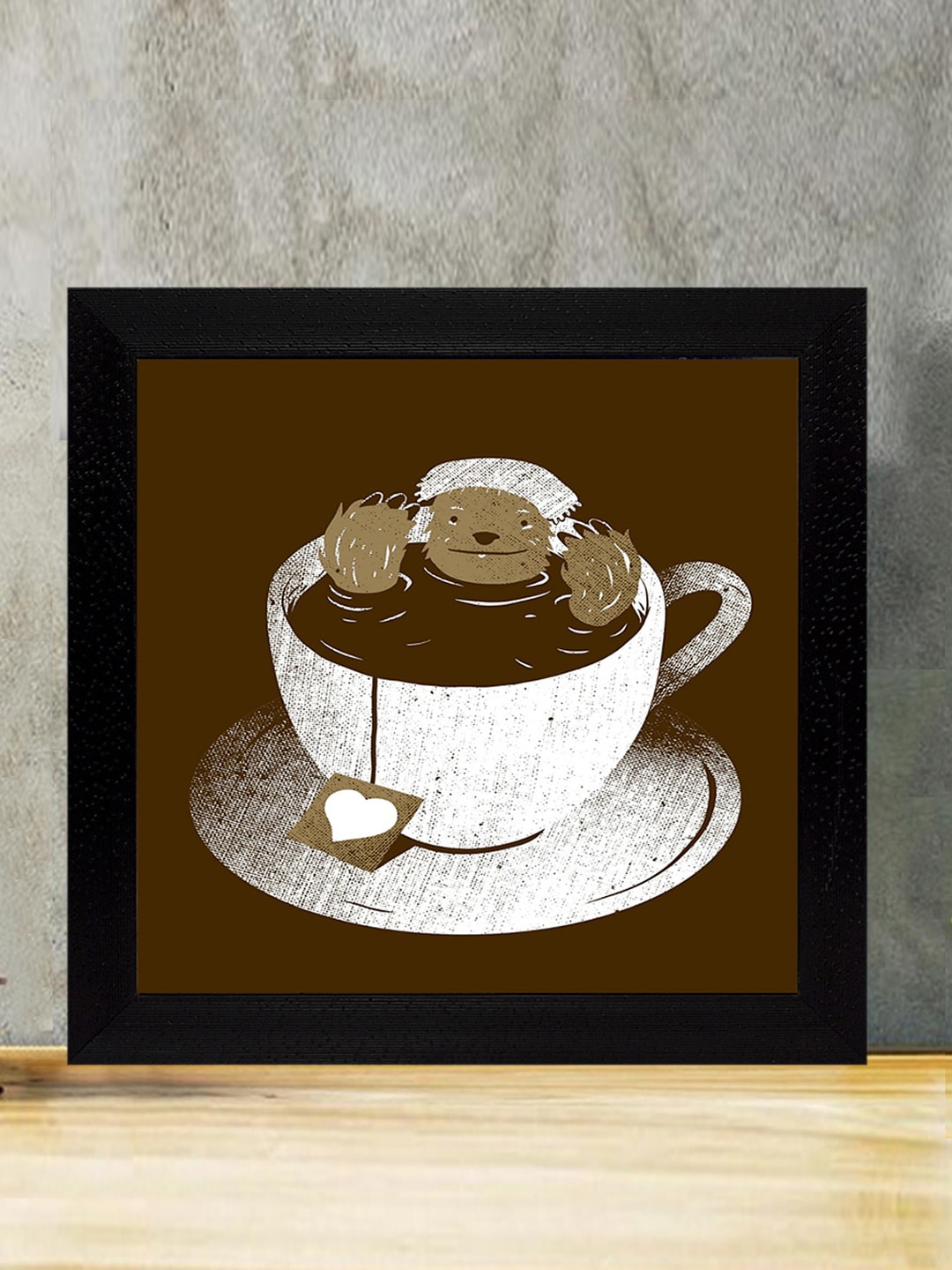 

Gallery99 Monday Bath Sloth Coffee Textured Paper Painting Wall Art, Brown