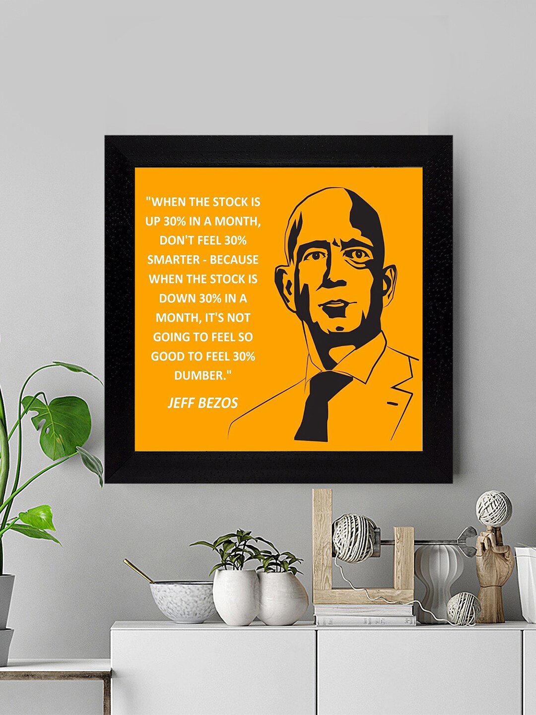 

Gallery99 The Stock Is Up & Down By Jeff Bezos Wall Art, Yellow