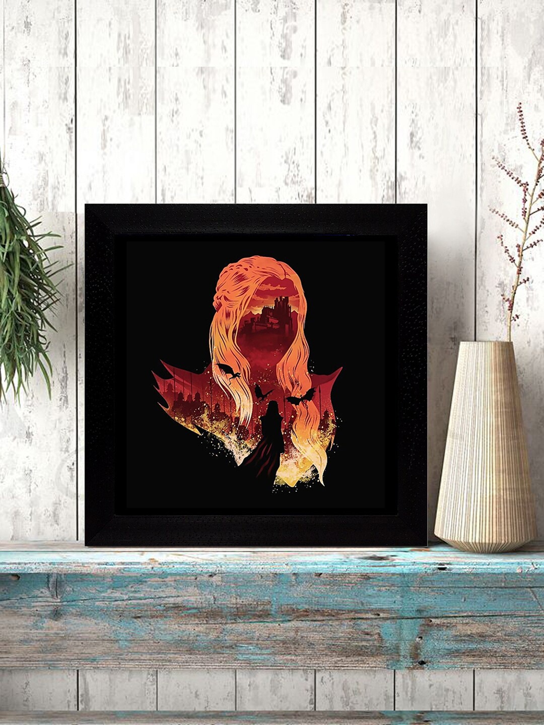 

Gallery99 The Burn Girl Textured Paper Wall Art, Black