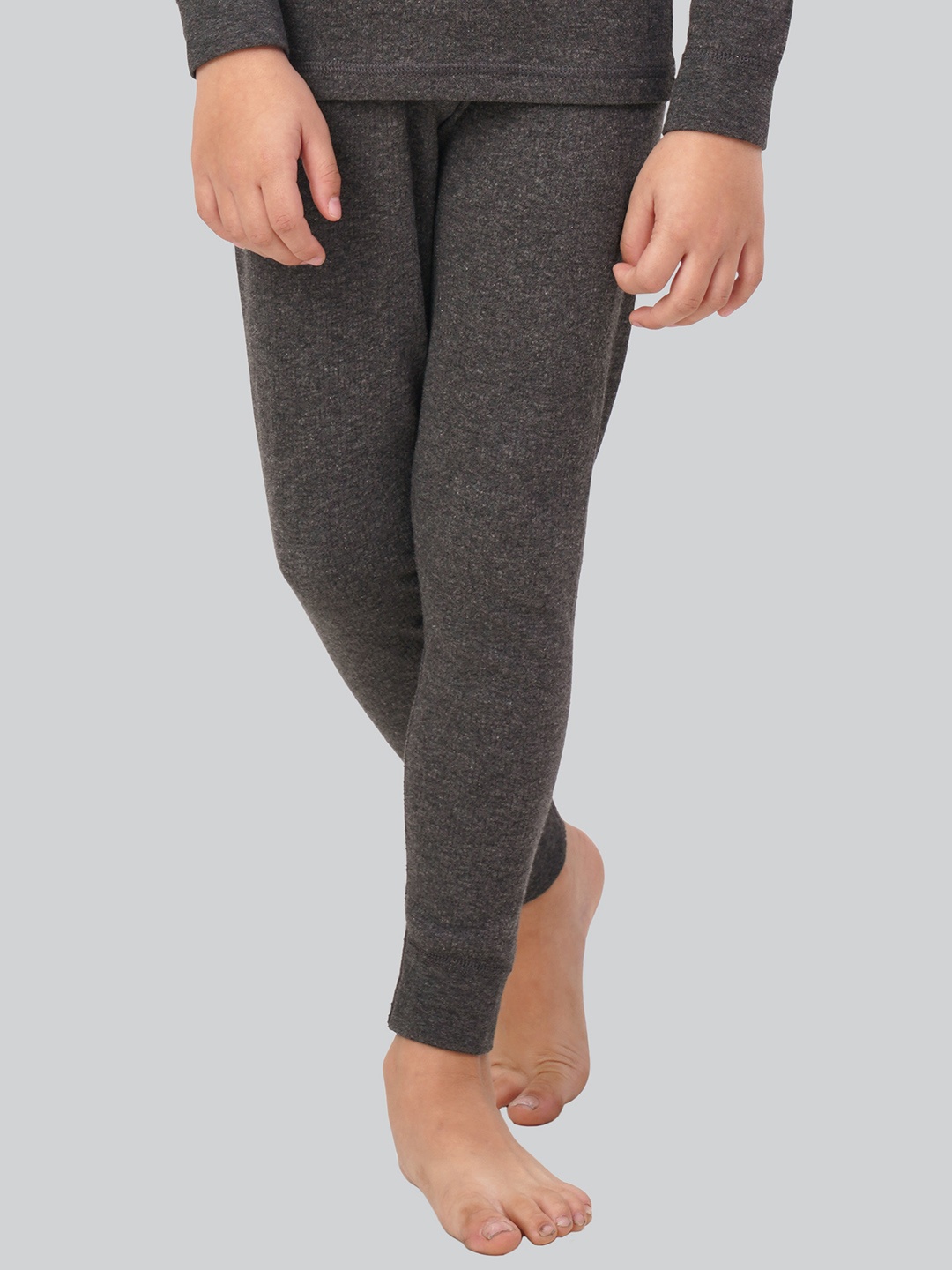 

U.S. Polo Assn. Kids Boys Grey Solid Cotton Regular-Fit Thermal Bottoms