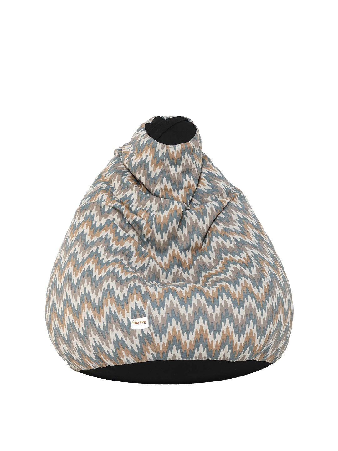 

Sattva Green Printed Cotton Bean Bag Cover