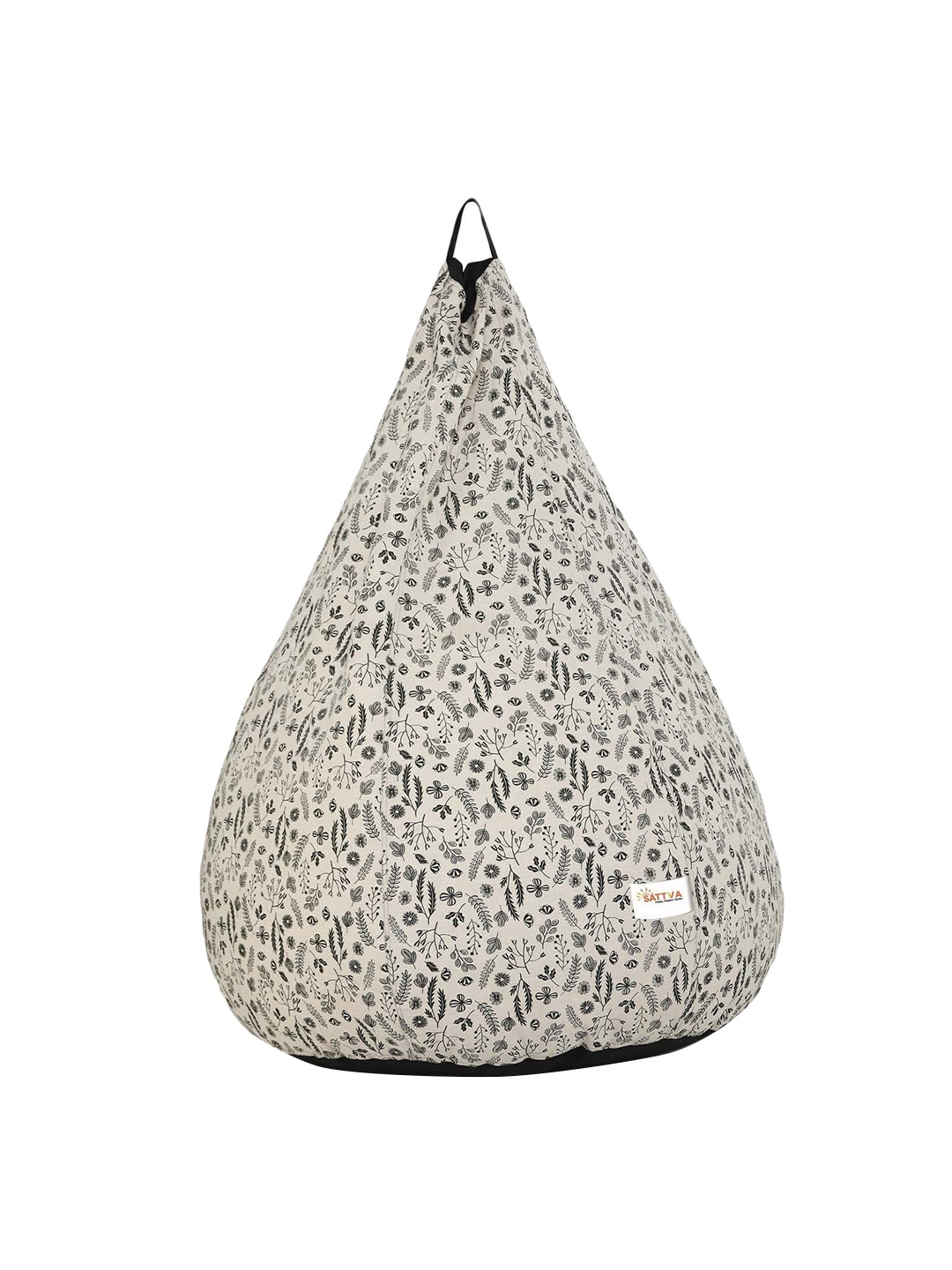 

Sattva Grey Printed Bean Bag Cover